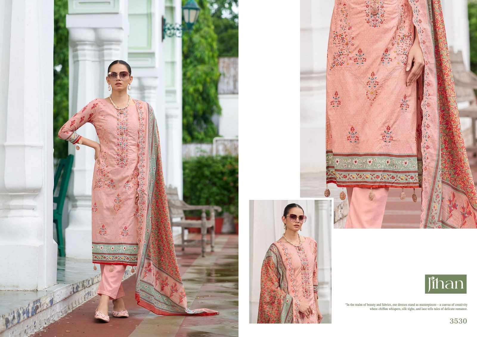 JIHAN 3530 BIN SAEED VOL 15 PAKISTANI SUITS LAWN PRINTED BUY SURAT