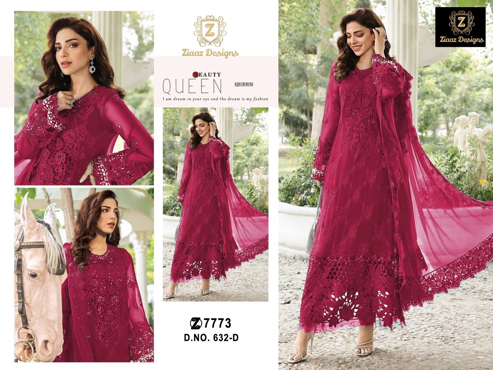 ZIAAZ DESIGNS 632 D BEST PAKISTANI SALWAR SUITS