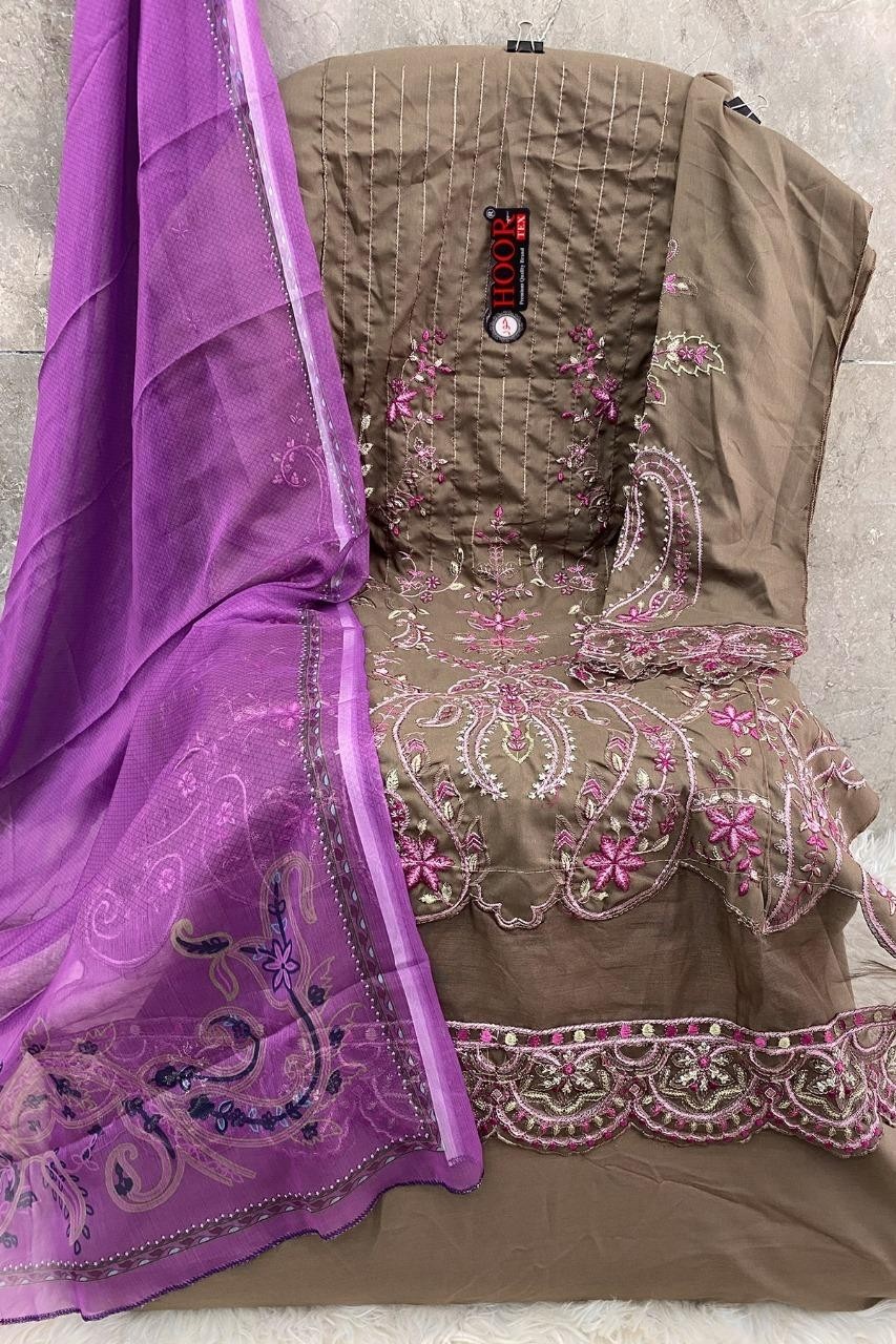 HOOR TEX H 287 A B C D PAKISTANI SALWAR SUITS SINGLE PIECE