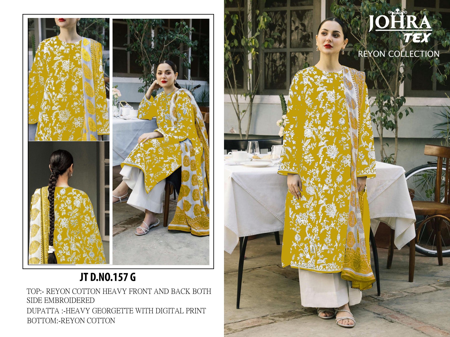 JOHRA TEX JT 157 G REYON COLLECTION VOL 2 ONLINE PAKISTANI SALWAR SUITS