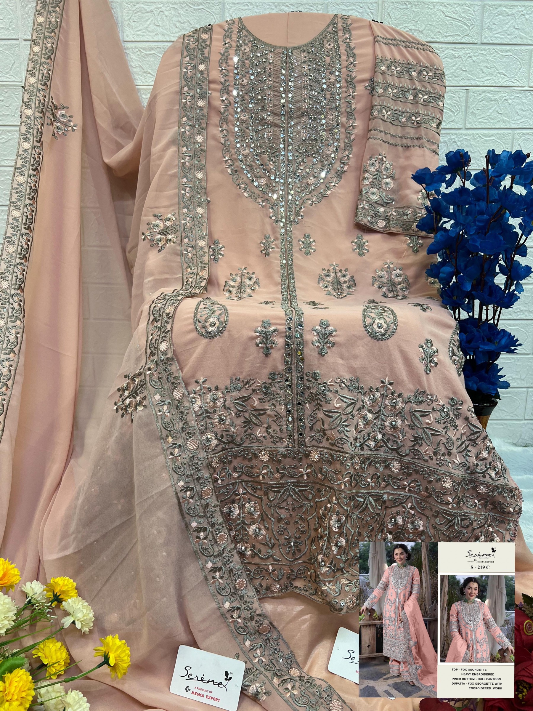 SERINE 219 C D ONLINE HIT DESIGN PAKISTANI SALWAT SUITS