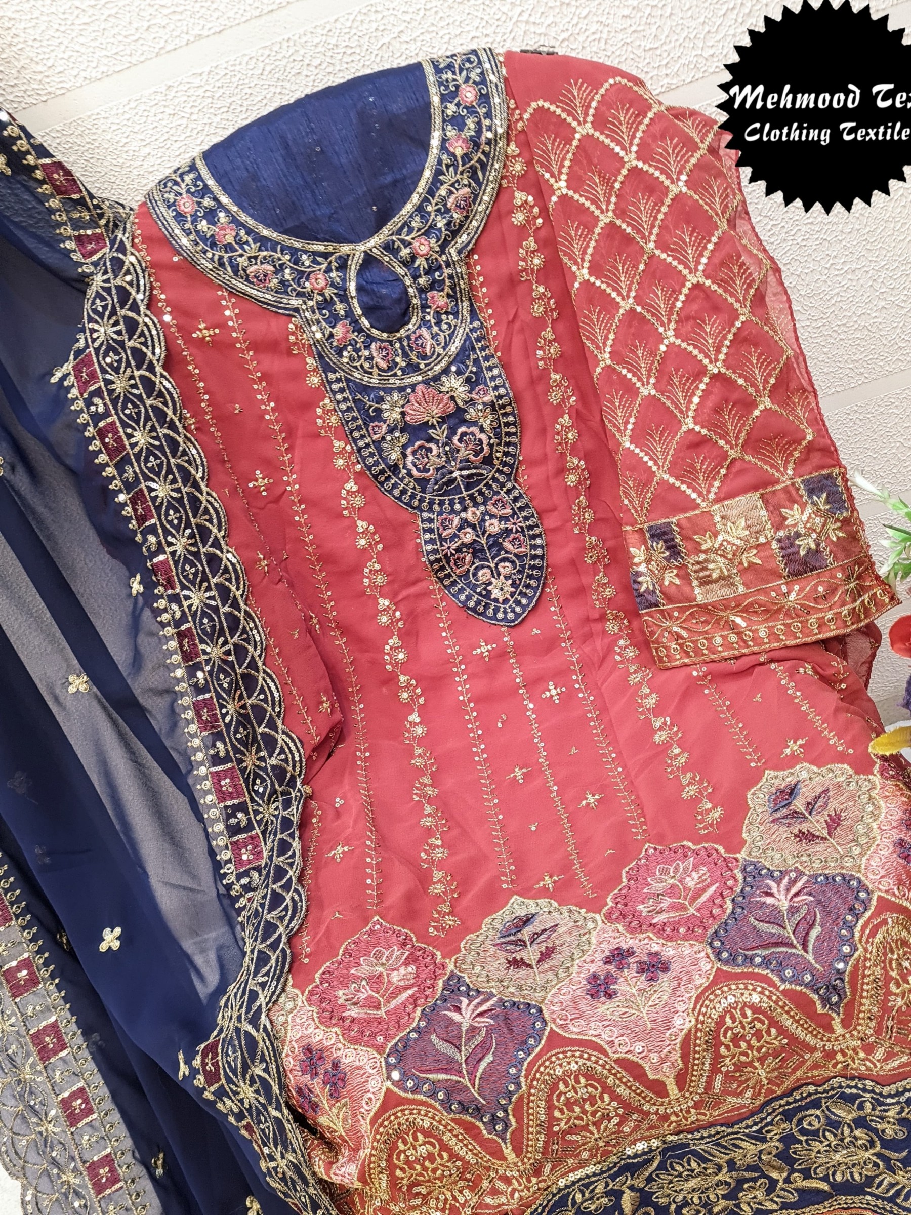 MEHMOOD TEX M 54 A PAKISTANI SALWAR SUITS ONLINE