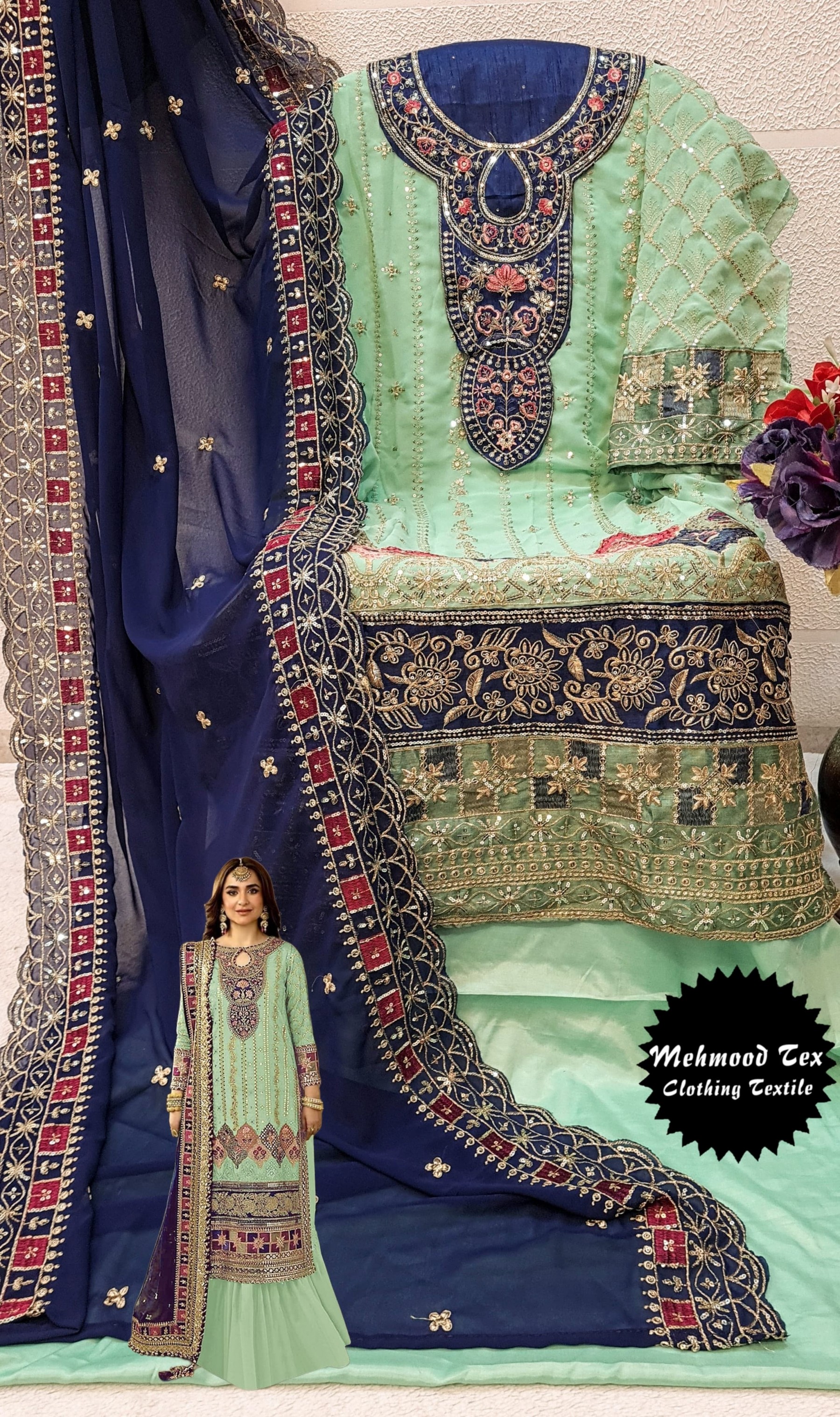MEHMOOD TEX M 54 B PAKISTANI SALWAR SUITS ONLINE SHOPPING
