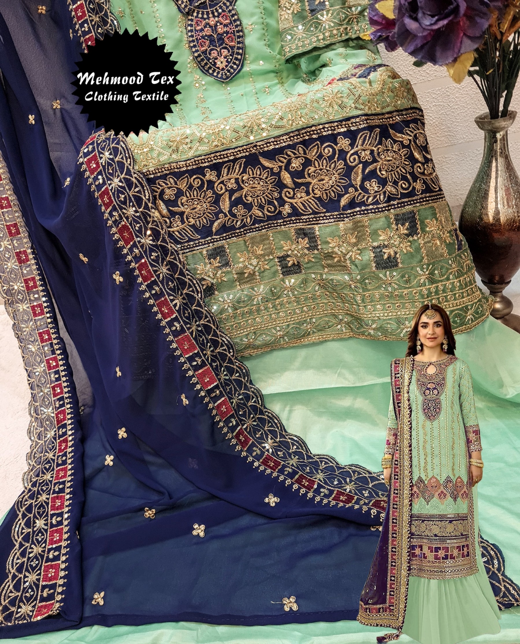 MEHMOOD TEX M 54 B PAKISTANI SALWAR SUITS ONLINE SHOPPING
