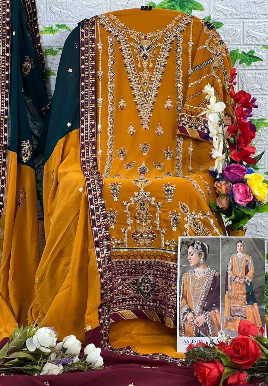 ZAHA 10112 A AAEESHA VOL 1 SALWAR SUITS SINGLE PIECE