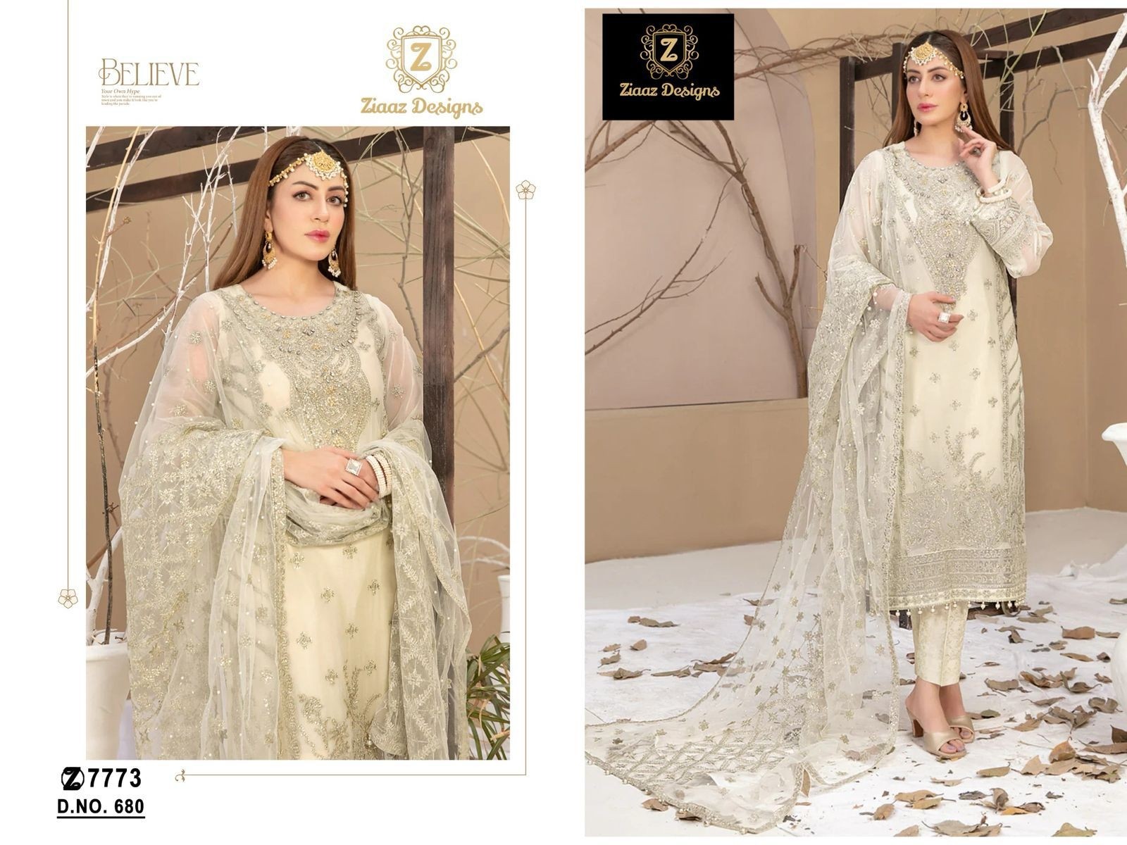 ZIAAZ DESIGNS 680 PARTY WEAR SALWAR SUITS