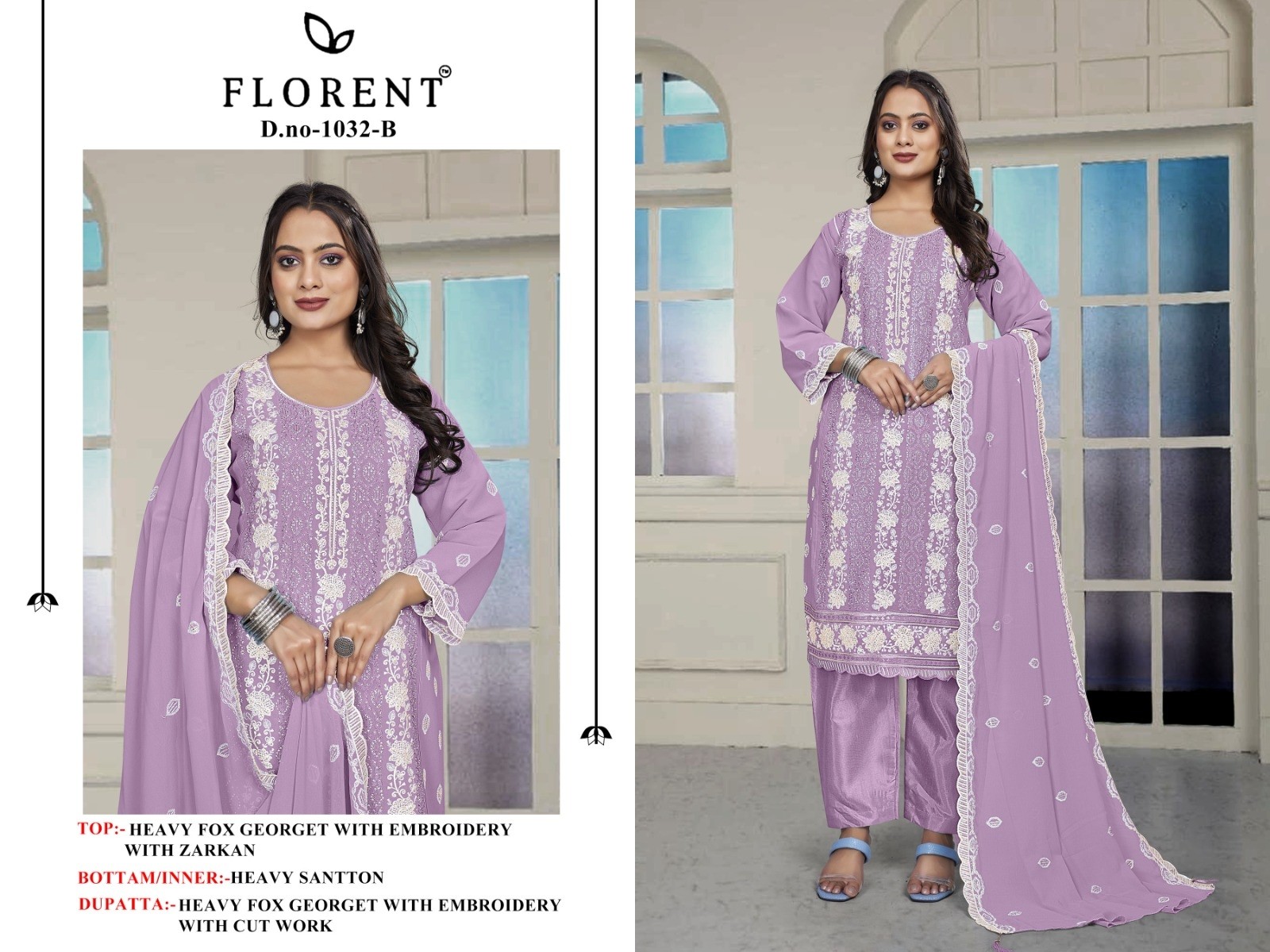 FLORENT 1032 A B SALWAR SUITS FANCY DESIGN