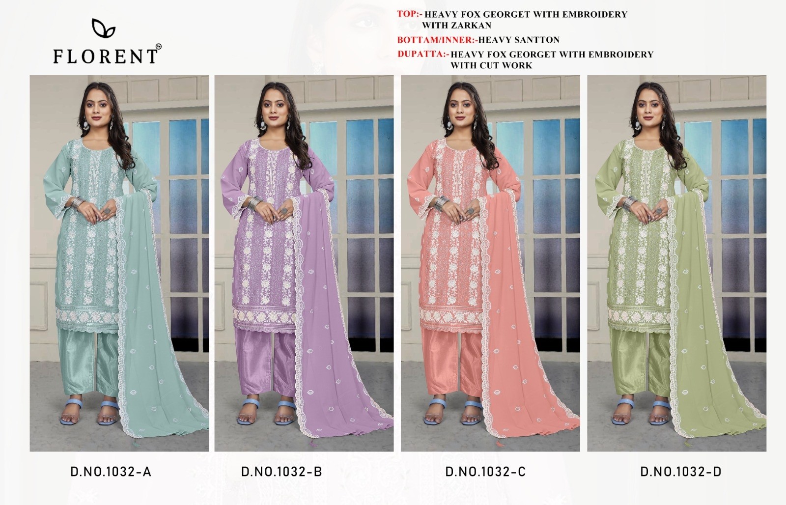 FLORENT 1032 C D SALWAR SUITS FANCY DESIGN ONLINE