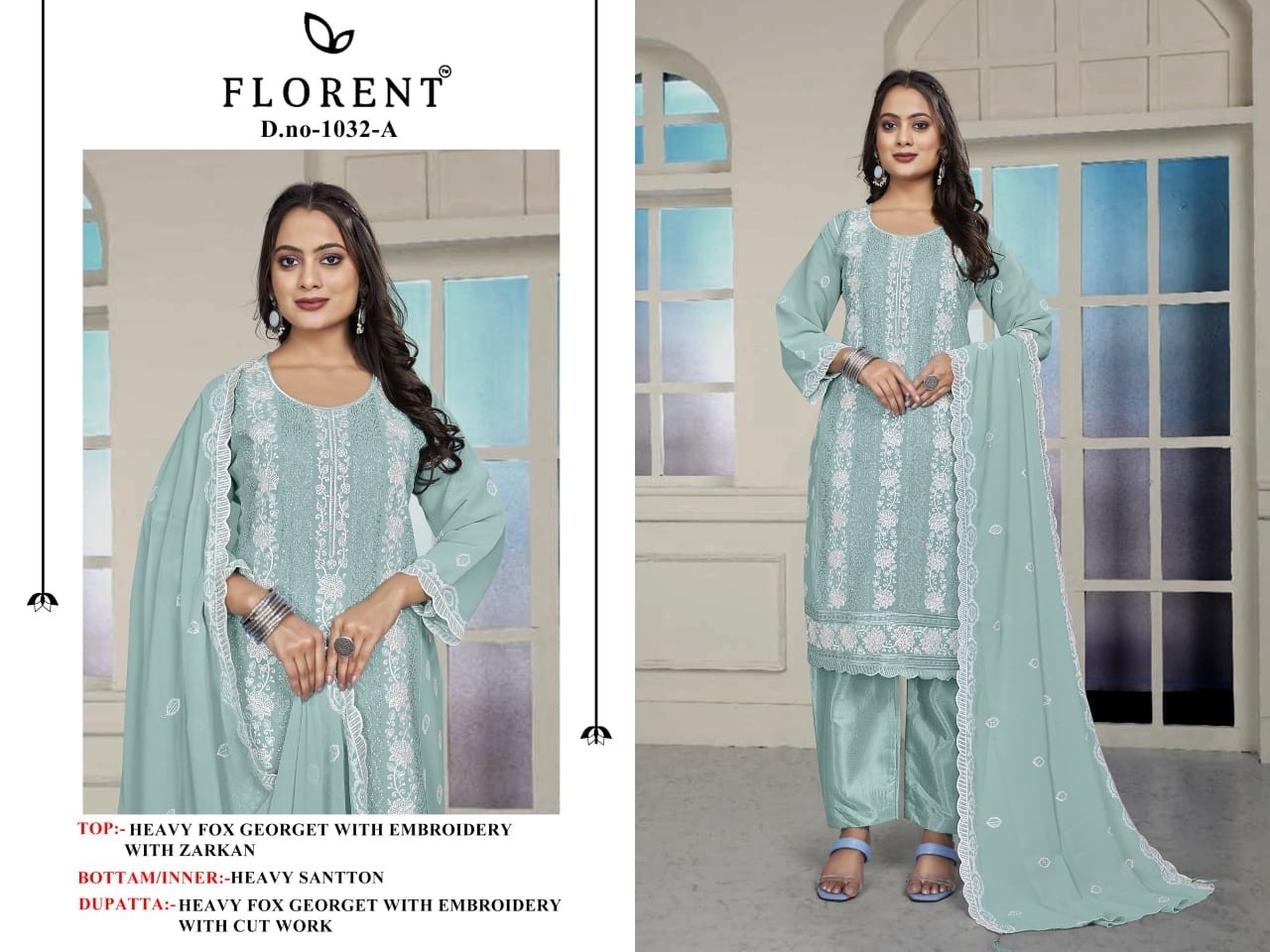 FLORENT 1032 A B SALWAR SUITS FANCY DESIGN