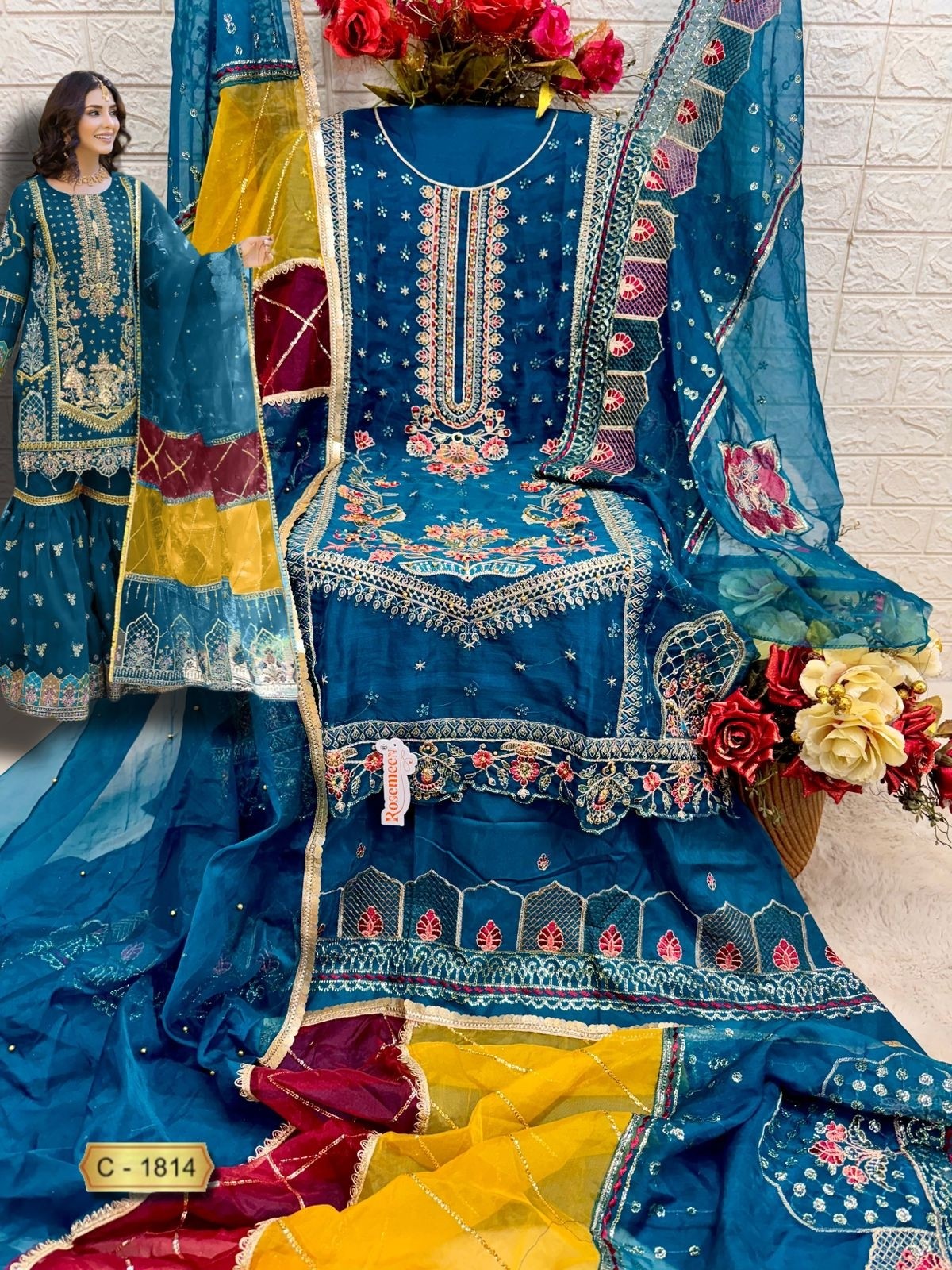 FEPIC ROSEMEEN 1814 B C FANCY DESIGN SALWAR SUITS