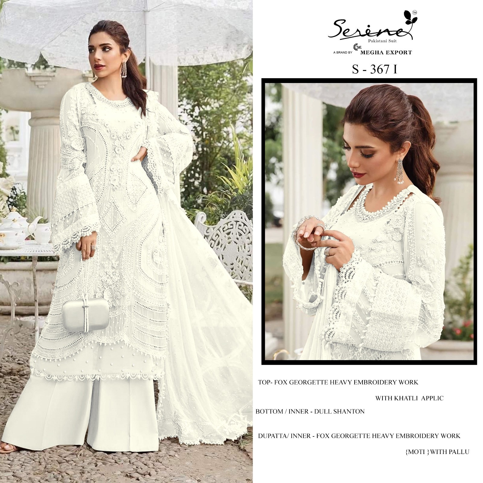 SERINE S 367 I J BLACK AND WHITE PAKISTANI SUITS BUY ONLINE