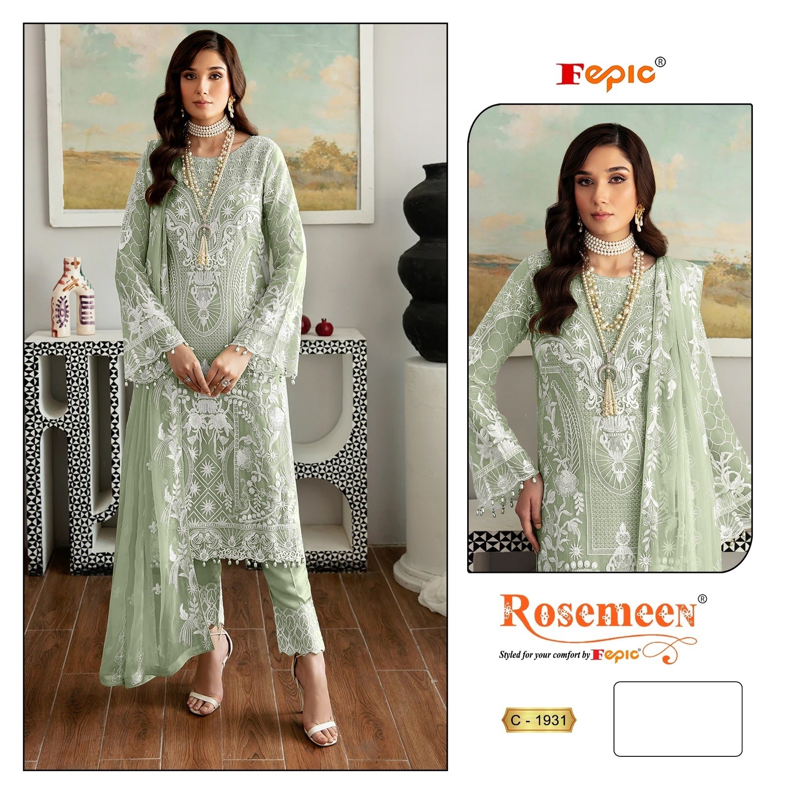 FEPIC ROSEMEEN C 1931 BC SUPLIER SINGLE PIECE BUY PAKISTANI SUITS