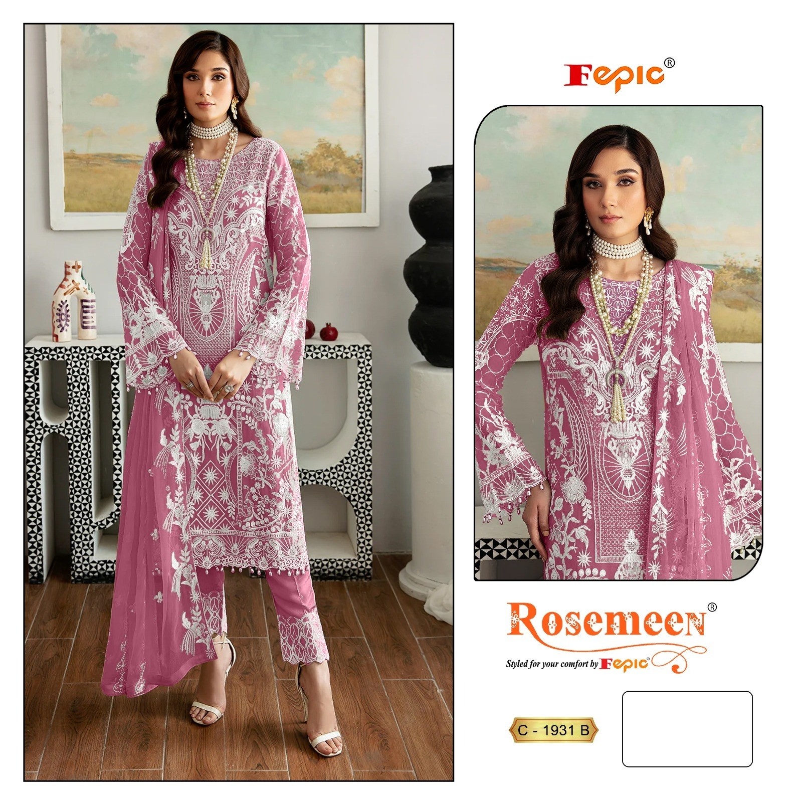 FEPIC ROSEMEEN C 1931 BC SUPLIER SINGLE PIECE BUY PAKISTANI SUITS