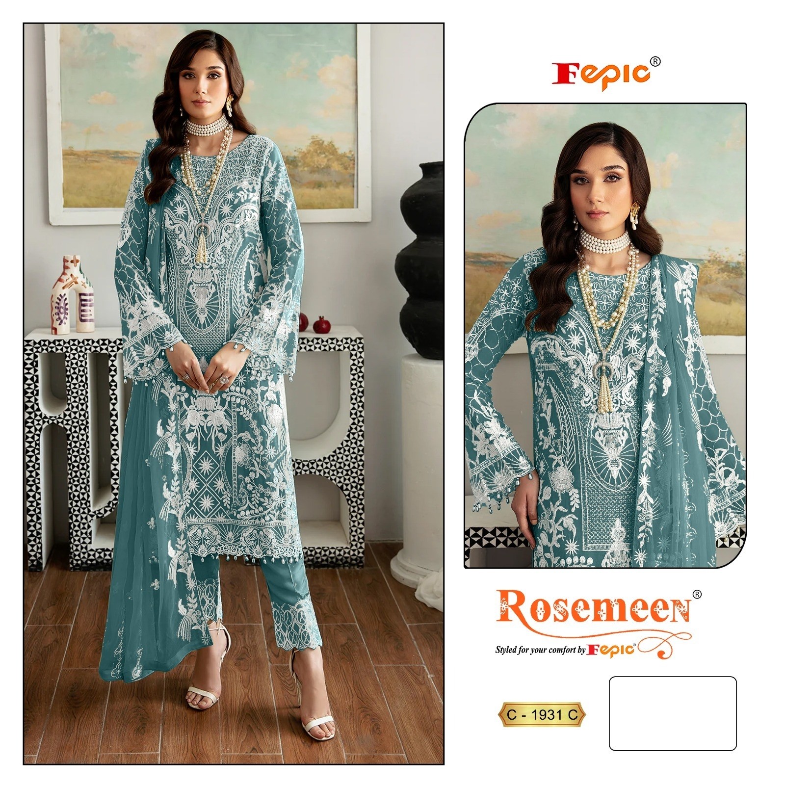 FEPIC ROSEMEEN C 1931 BC SUPLIER SINGLE PIECE BUY PAKISTANI SUITS