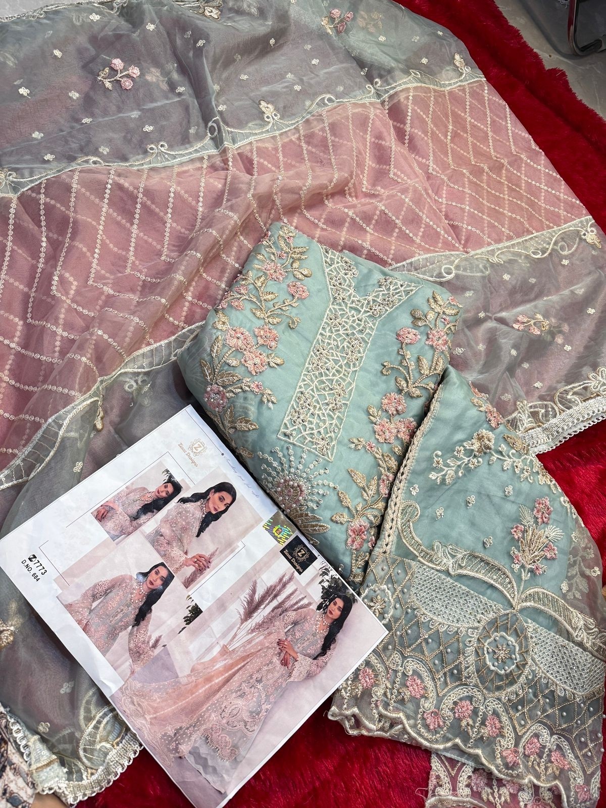 ZIAAZ DESIGNS 684 PAKISTANI SUITS BUY PARTYWEAR 