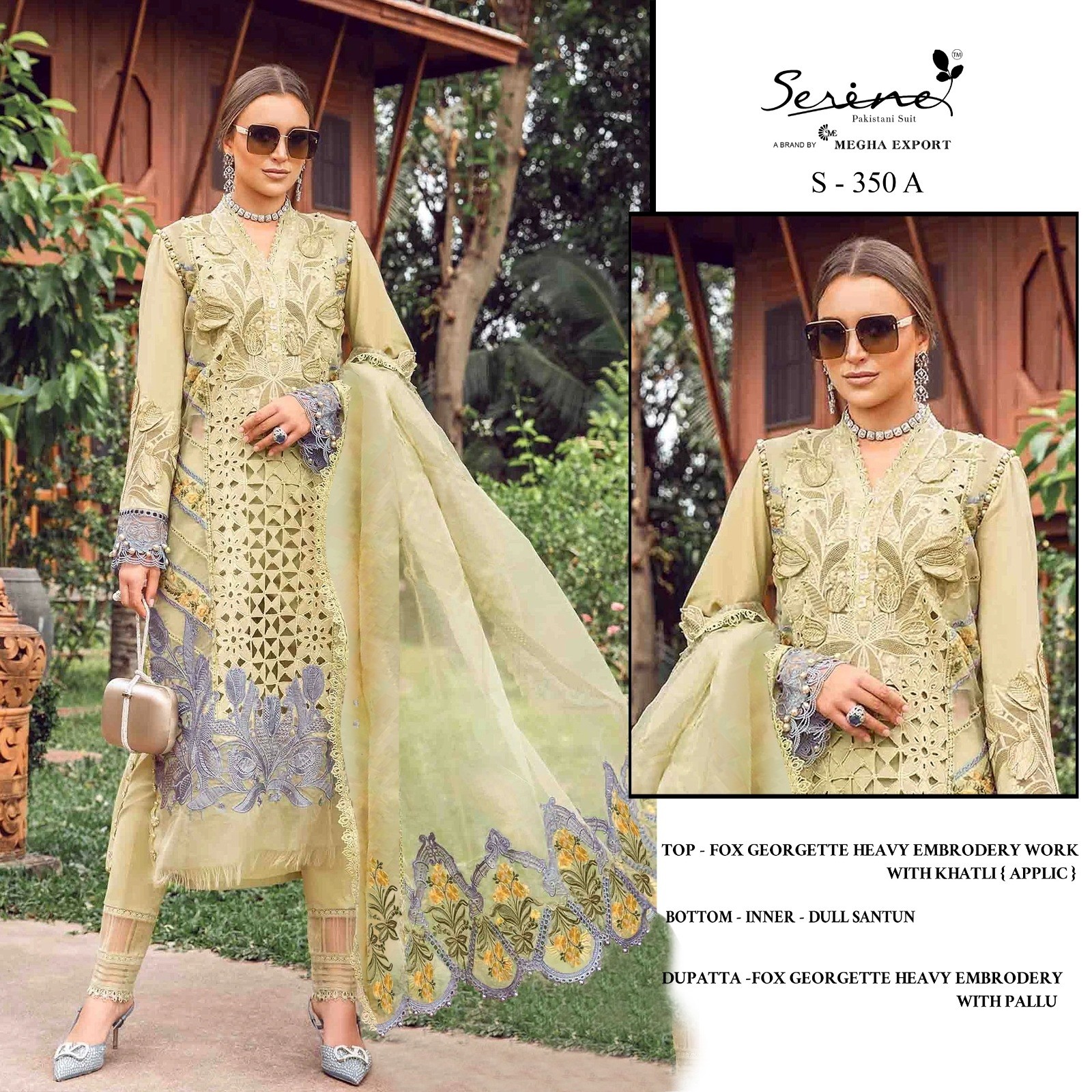 SERINE S 350 ABCD PAKISTANI SUITS BUY DEALER WHOLESALE 