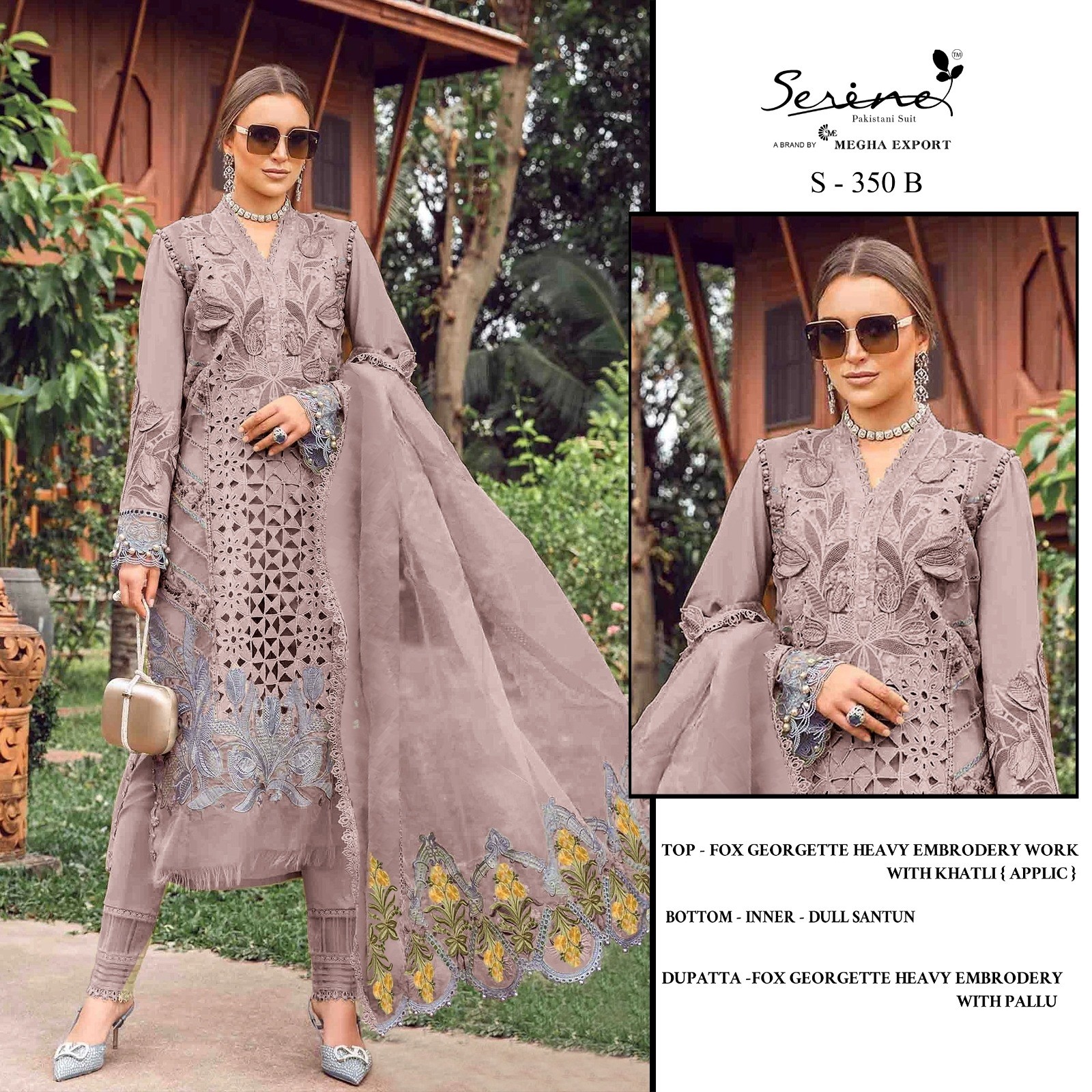 SERINE S 350 ABCD PAKISTANI SUITS BUY DEALER WHOLESALE 