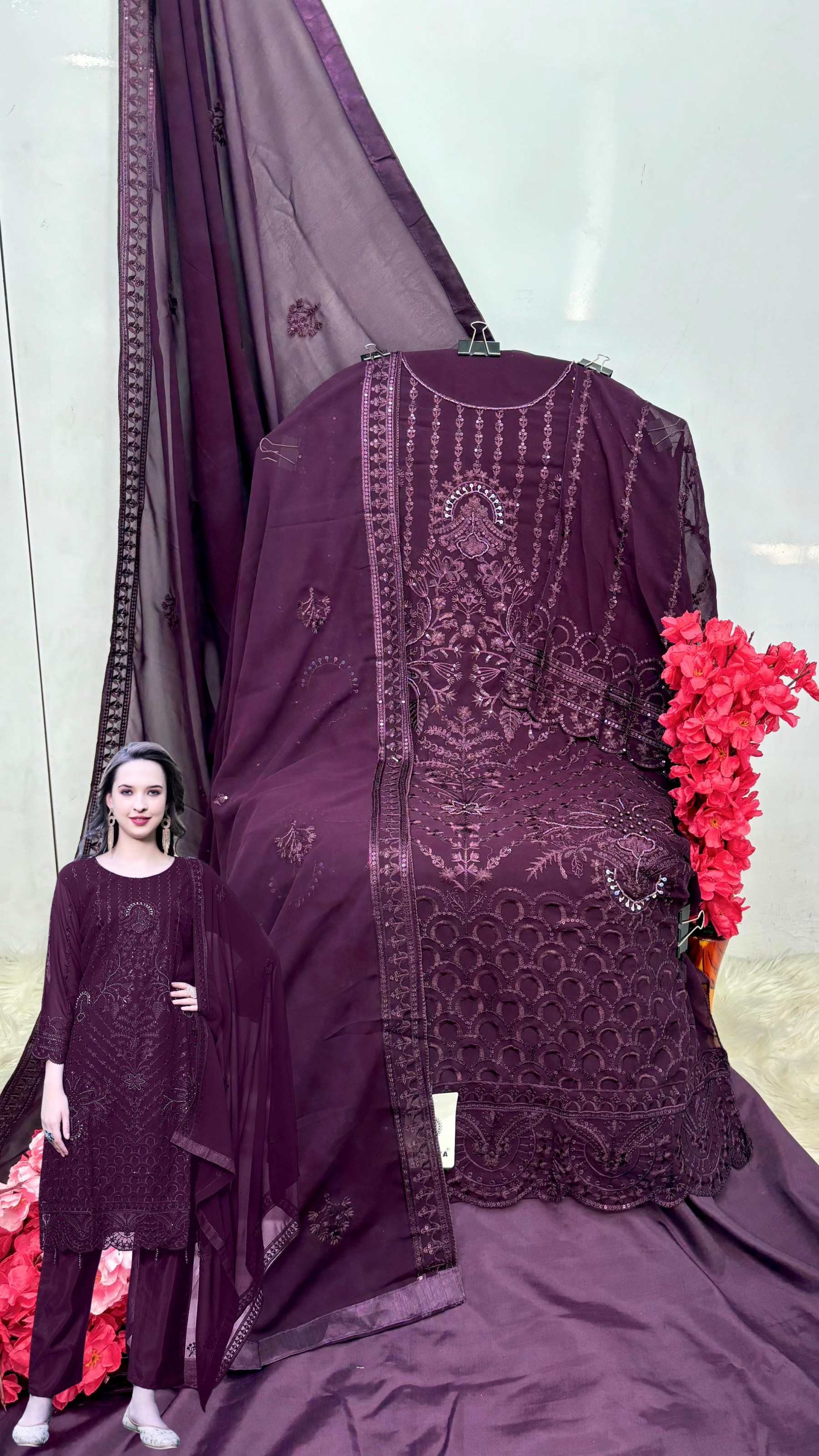 SHANAYA ROSE HAND CRAFT S 202 A B C D DEALER PAKISTANI SUITS BUY ONLINE