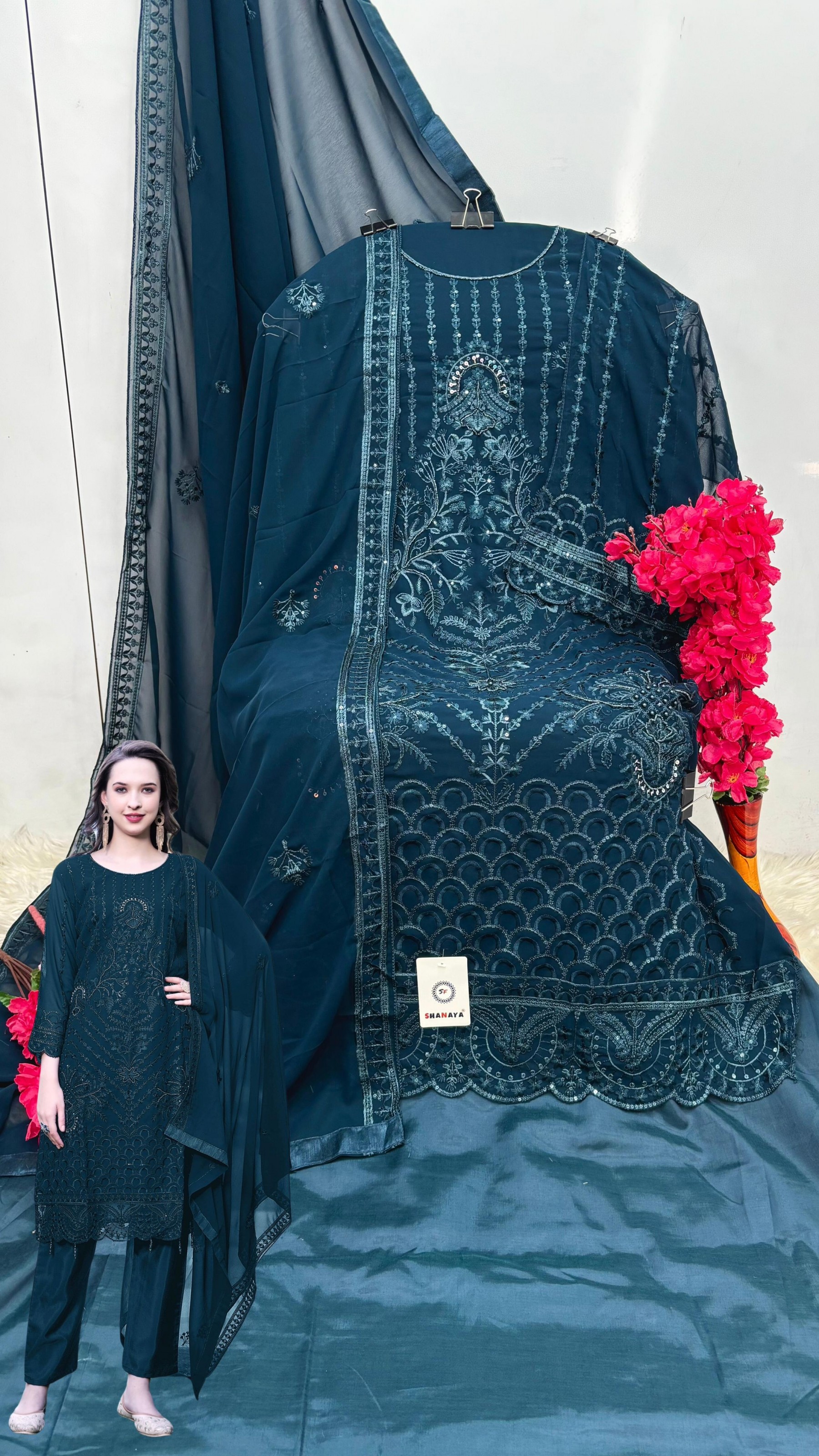 SHANAYA ROSE HAND CRAFT S 202 A B C D DEALER PAKISTANI SUITS BUY ONLINE