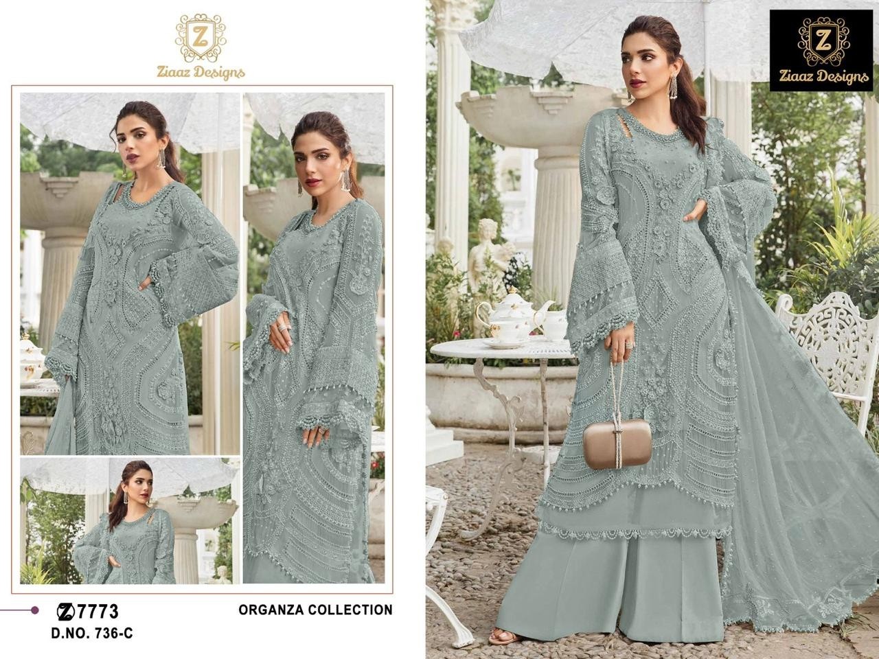 ZIAAZ DESIGNS 736 C DEALER PAKISTANI SUITS