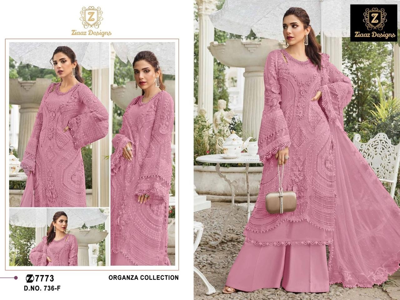ZIAAZ DESIGNS 736 F DEALER BUY PAKISTANI SUITS