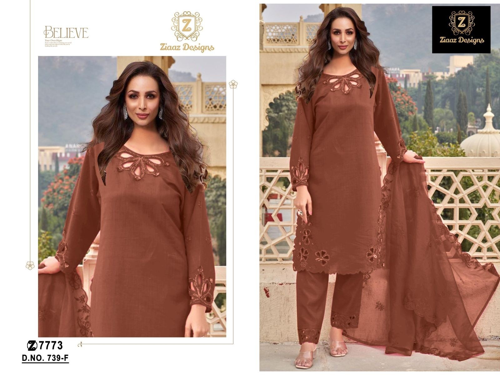 ZIAAZ DESIGNS 739 F PAKISTANI SUITS ONLINE SHOPPING BUY SURAT