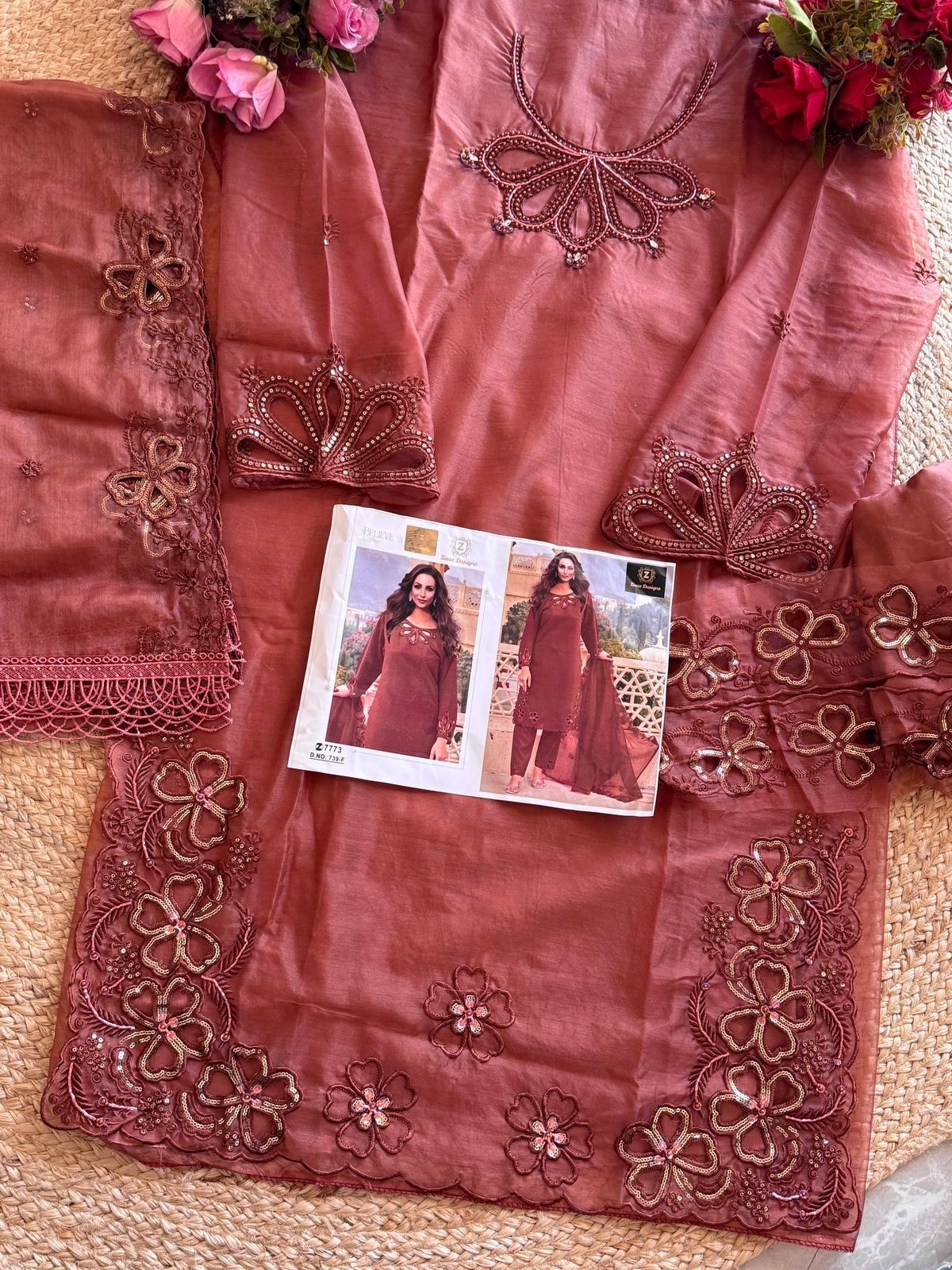 ZIAAZ DESIGNS 739 F PAKISTANI SUITS ONLINE SHOPPING BUY SURAT