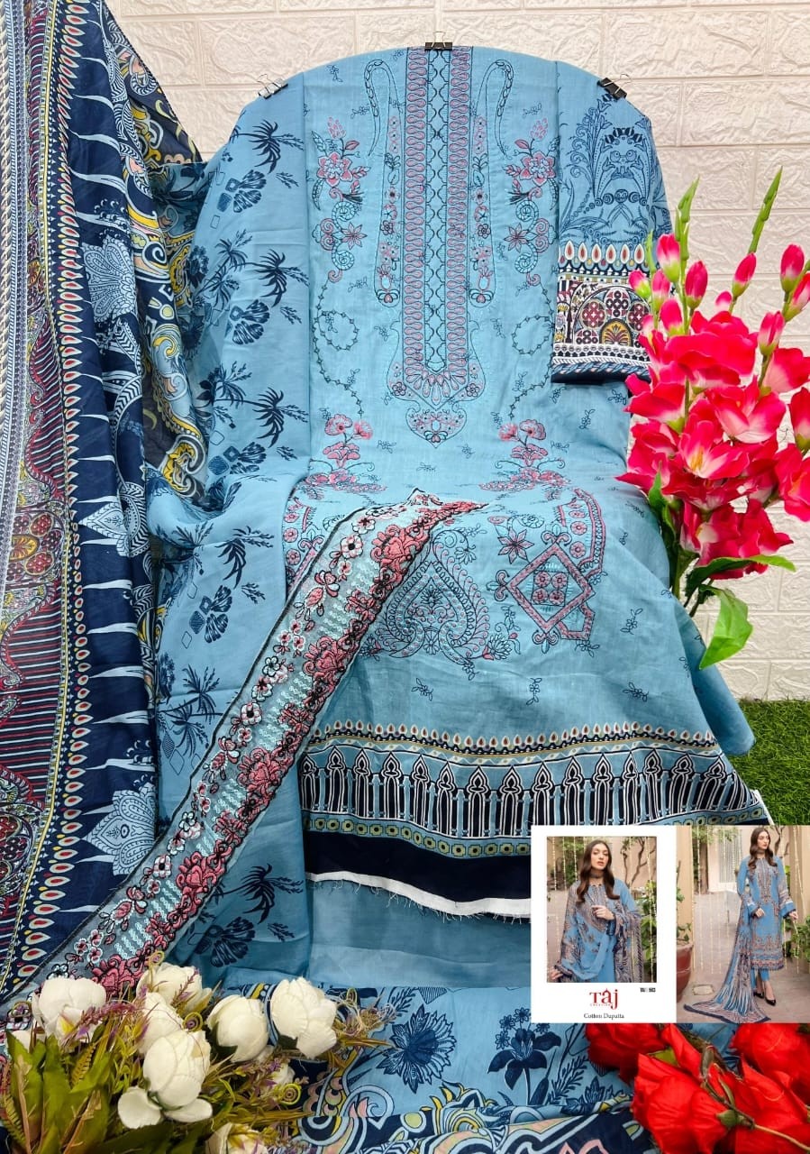 TAJ CREATIONS TAJ 583 COTTON BUY PAKISTANI SUITS