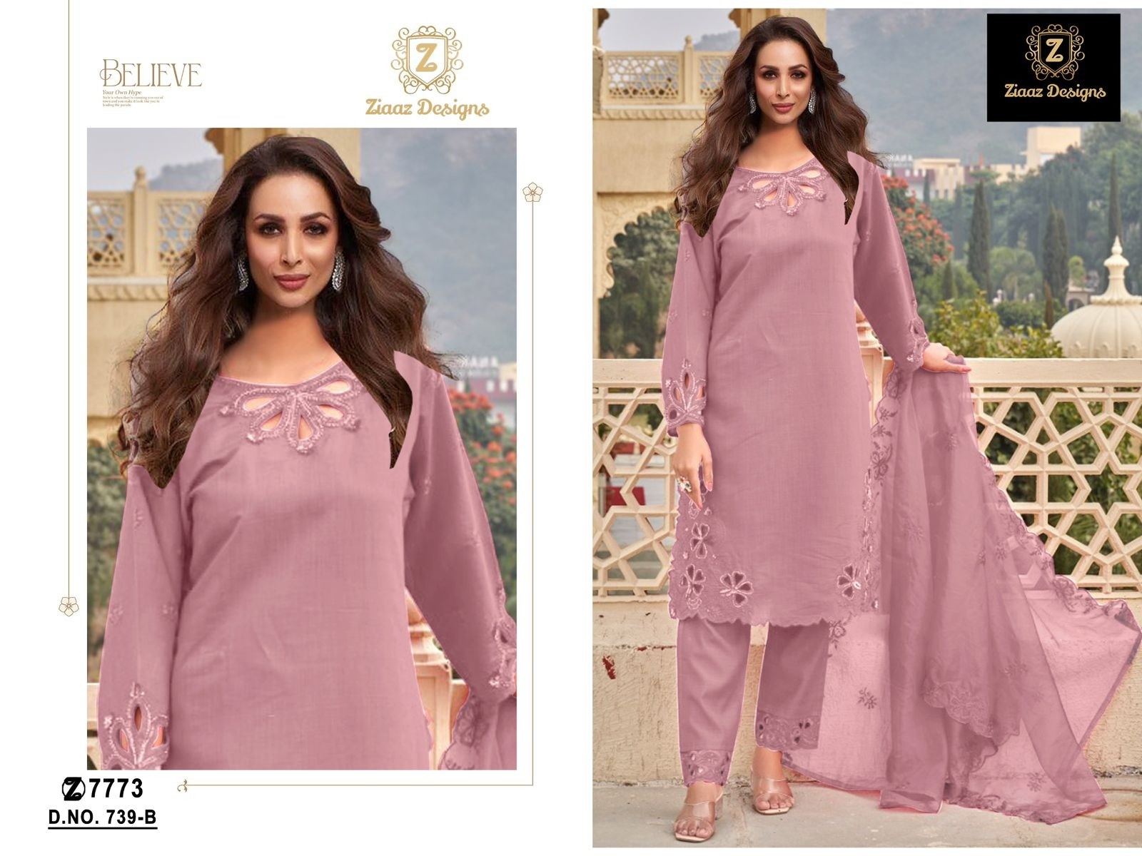 ZIAAZ DESIGNS 739 B ONLINE SHOPPING BUY PAKISTANI SUITS 