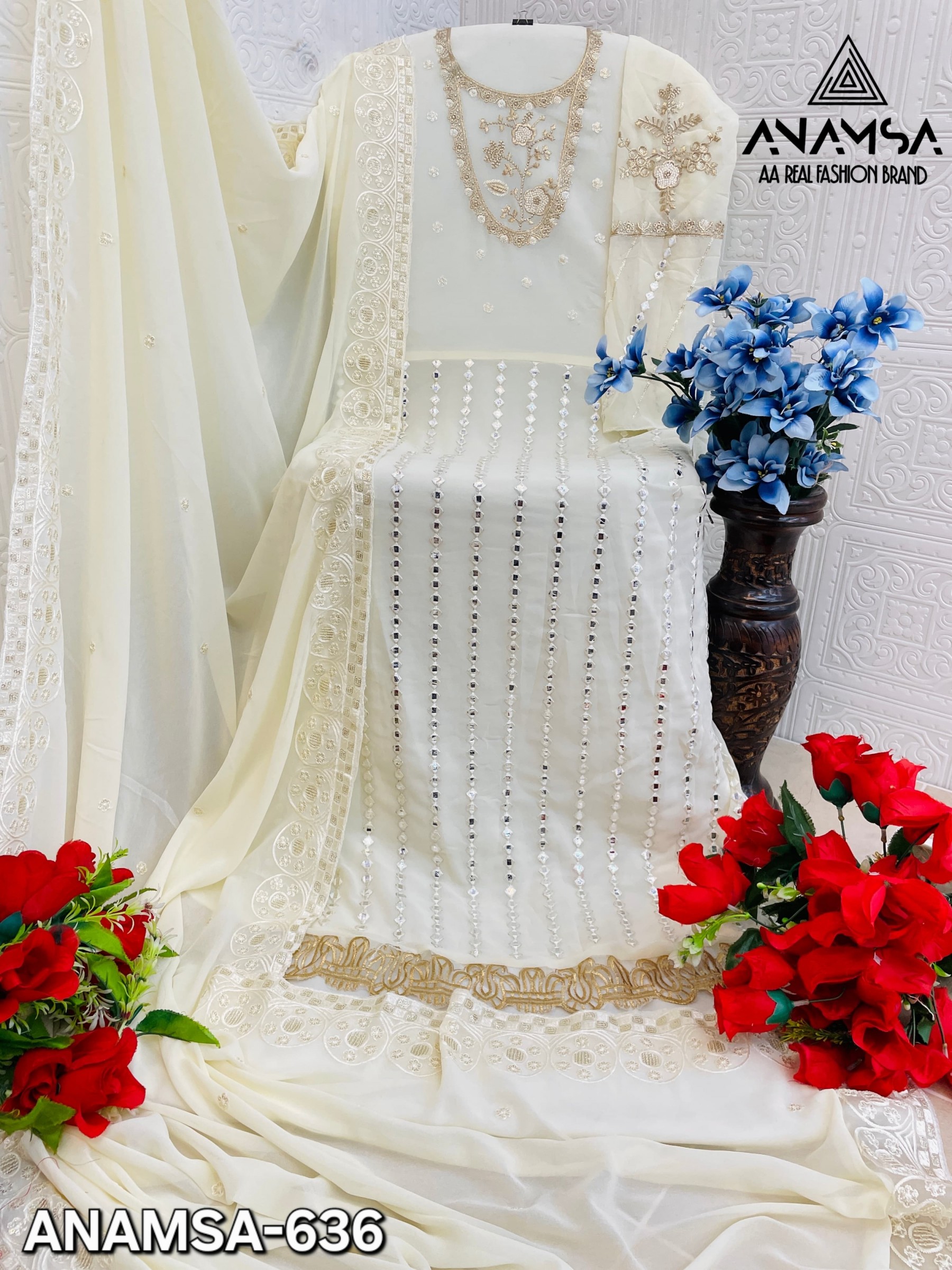 ANAMSA 636 MANUFACTURER PAKISTANI SUITS