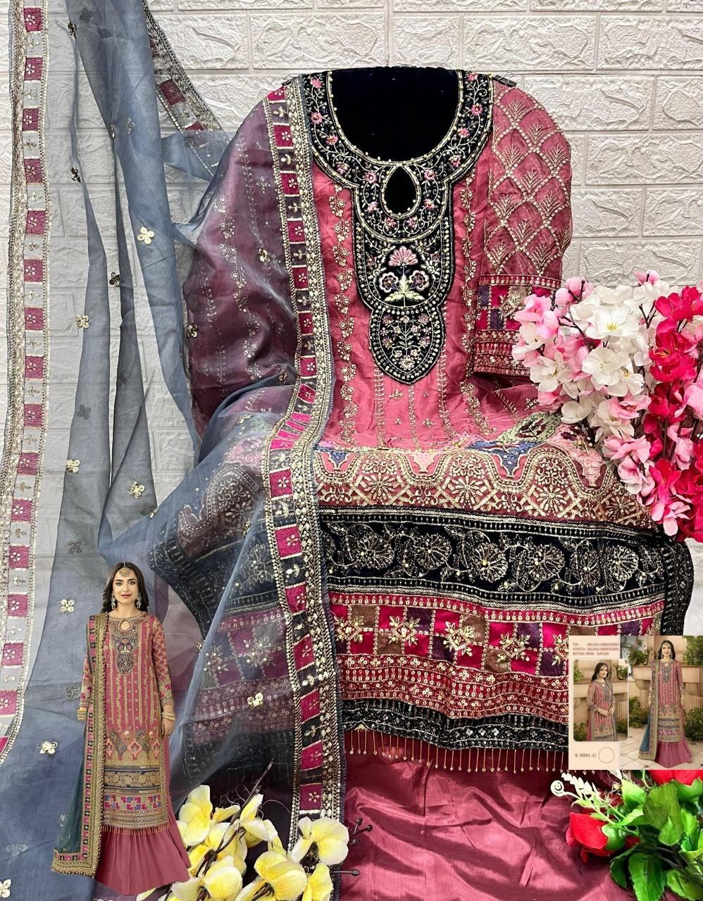 SHREE FABS S 5031 C WHOLESALE PAKISTANI DRESSES BUY SURAT