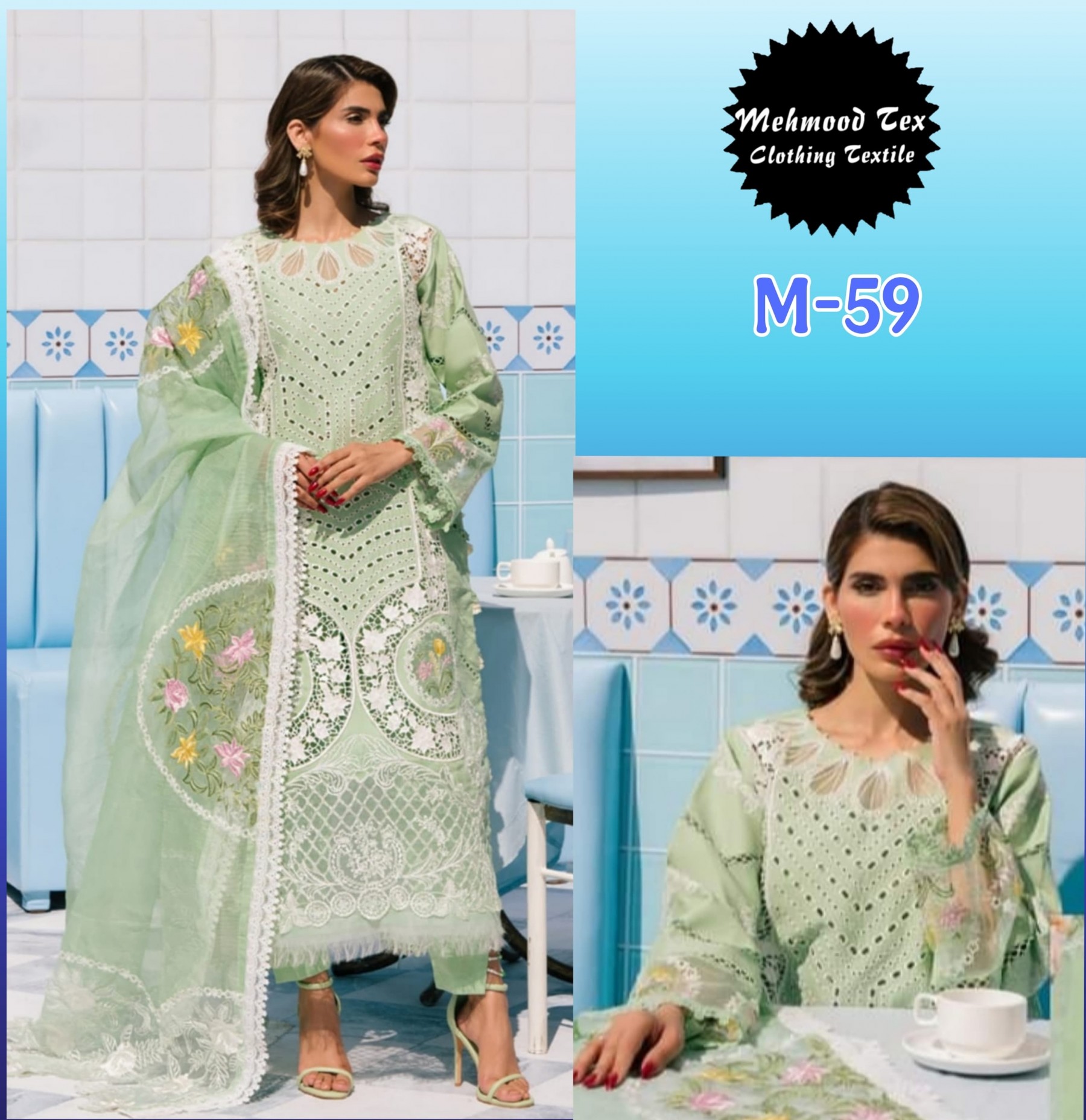 MEHMOOD TEX M 59 PAKISTANI DRESSES BUY WHOLESALE