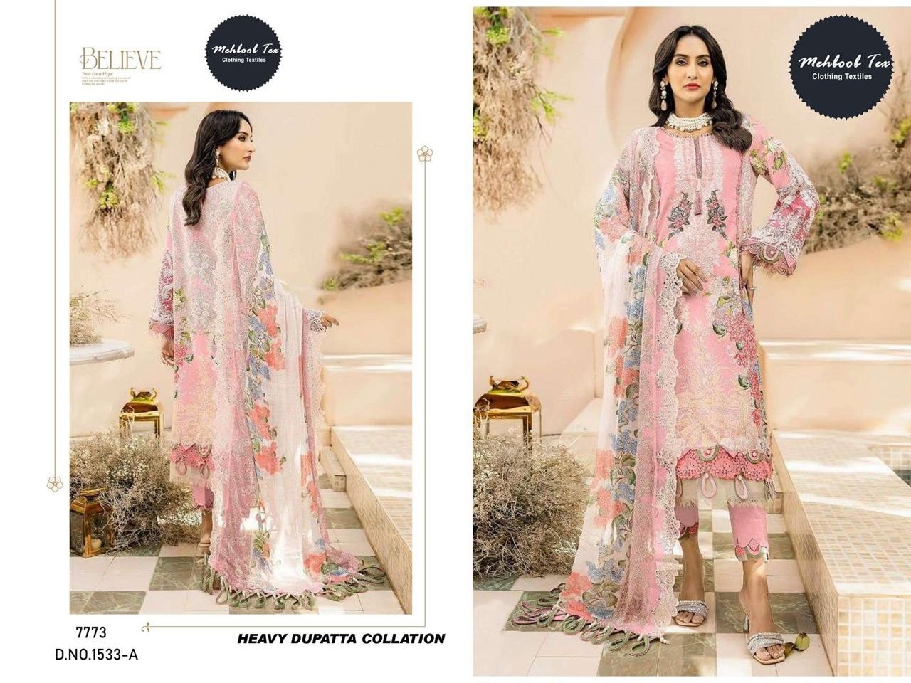 MEHBOOB TEX 1533 A B C PAKISTANI SUITS PURE COTTON