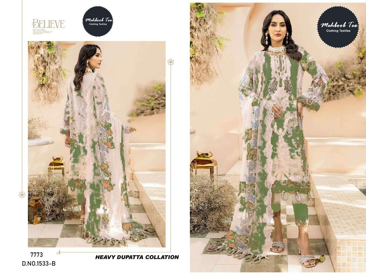 MEHBOOB TEX 1533 A B C PAKISTANI SUITS PURE COTTON
