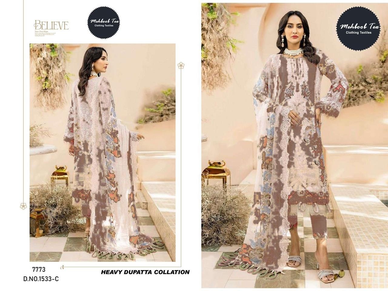 MEHBOOB TEX 1533 A B C PAKISTANI SUITS PURE COTTON