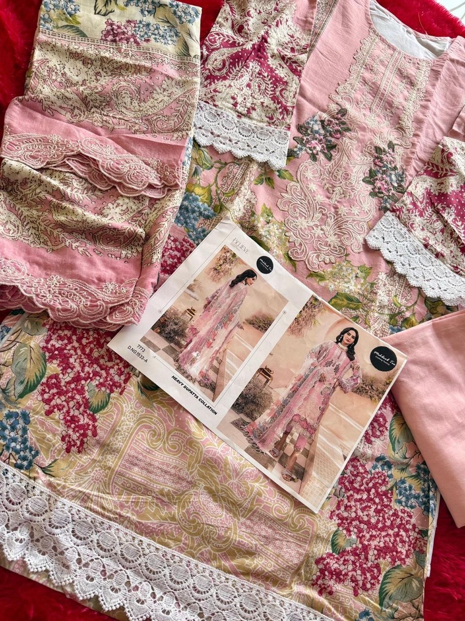 MEHBOOB TEX 1533 A B C PAKISTANI SUITS PURE COTTON