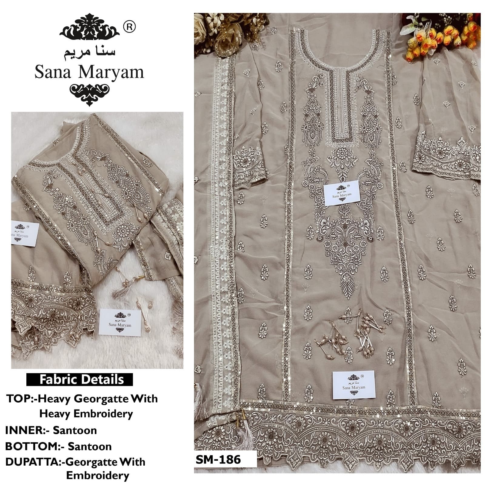 SANA MARYAM SM 186 LATEST PAKISTANI DRESSES