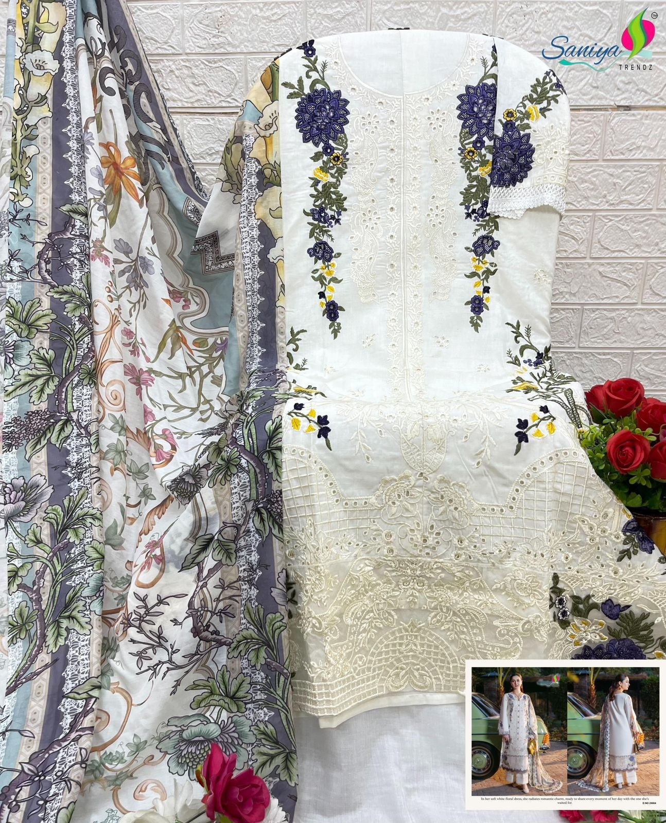 SANIYA TRENDZ 25001 25002 25003 25004 25005 OMBRE VOL 25 SINGLE PIECE PAKISTANI SUITS