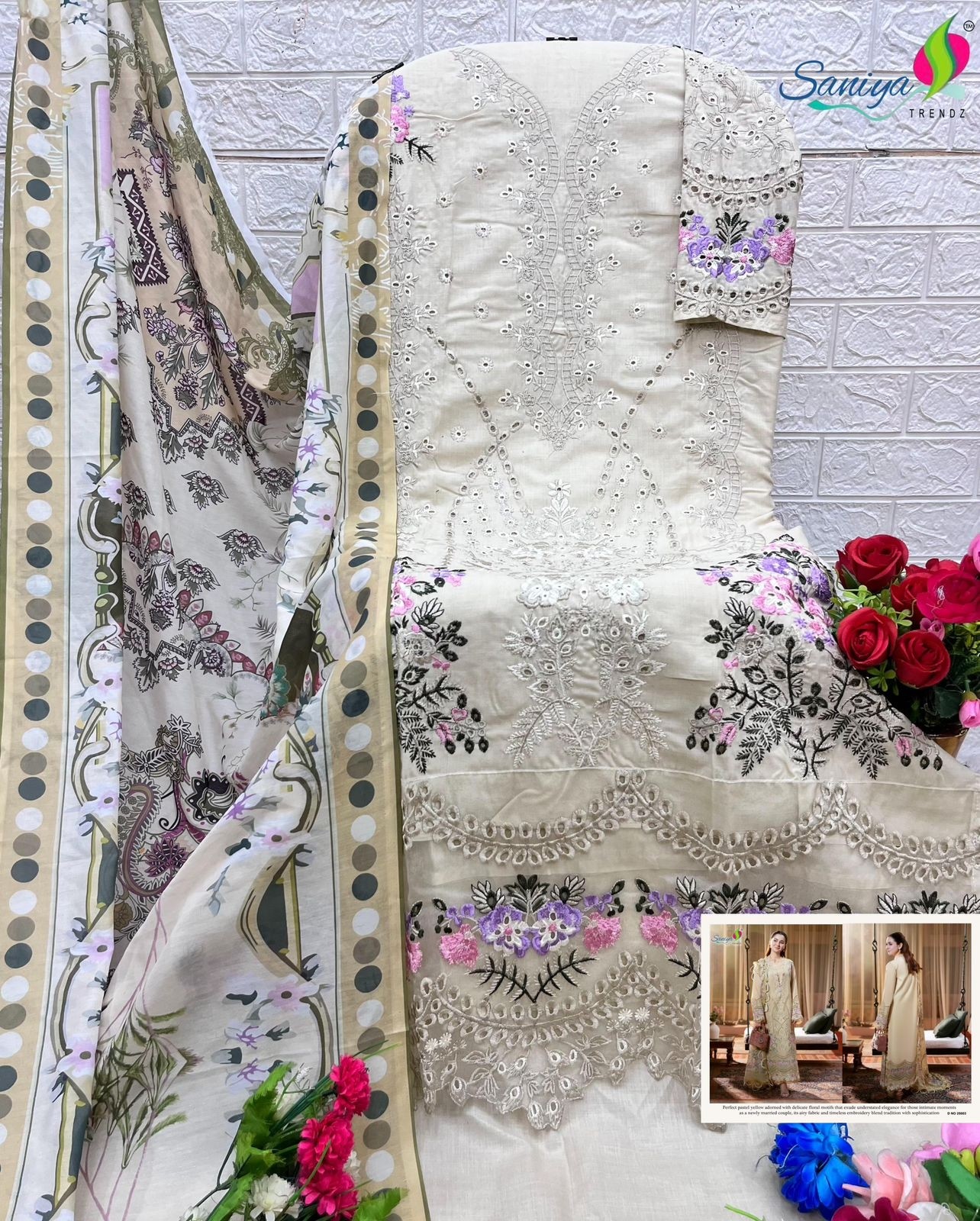 SANIYA TRENDZ 25001 25002 25003 25004 25005 OMBRE VOL 25 SINGLE PIECE PAKISTANI SUITS