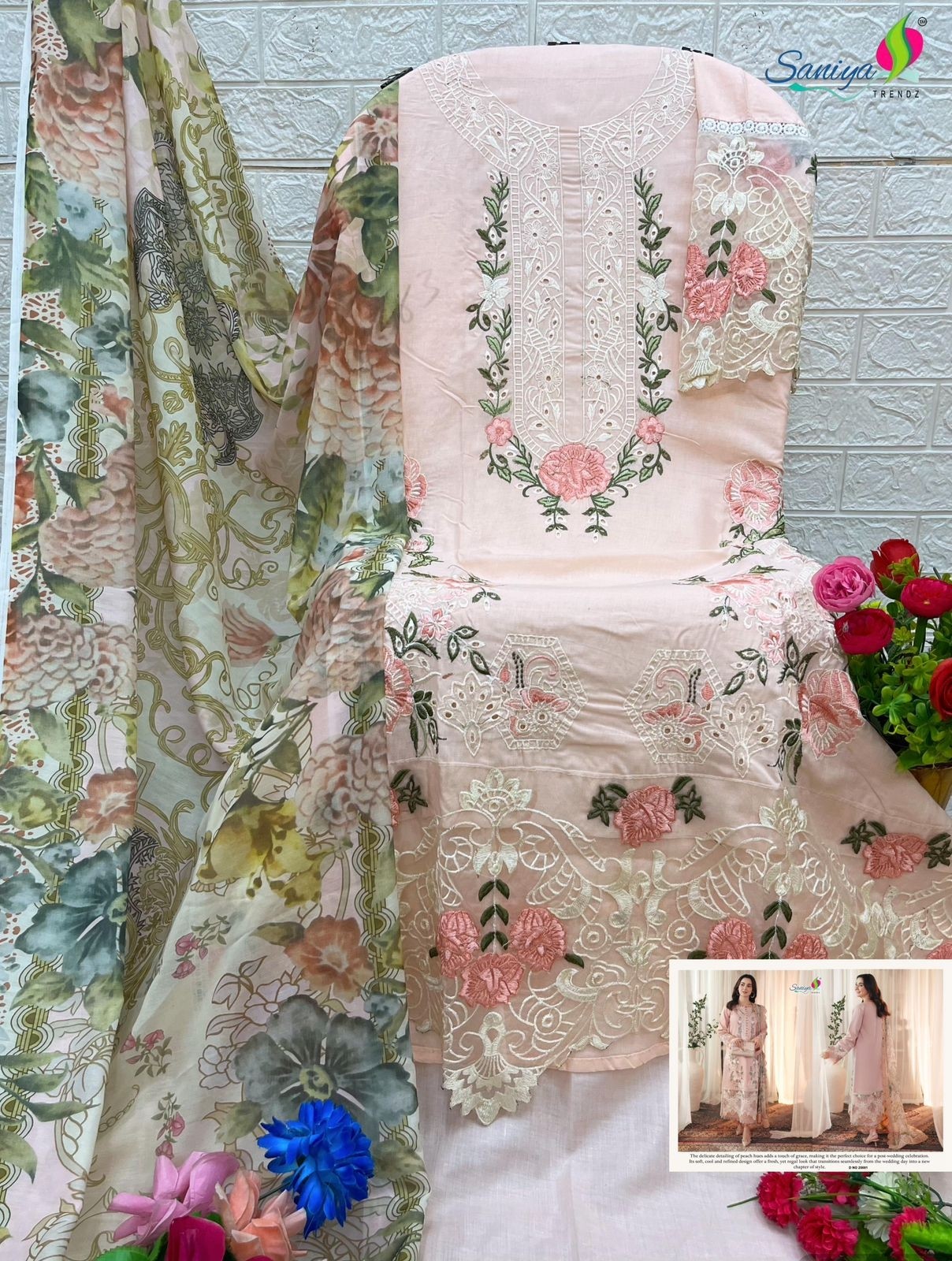 SANIYA TRENDZ 25001 25002 25003 25004 25005 OMBRE VOL 25 SINGLE PIECE PAKISTANI SUITS