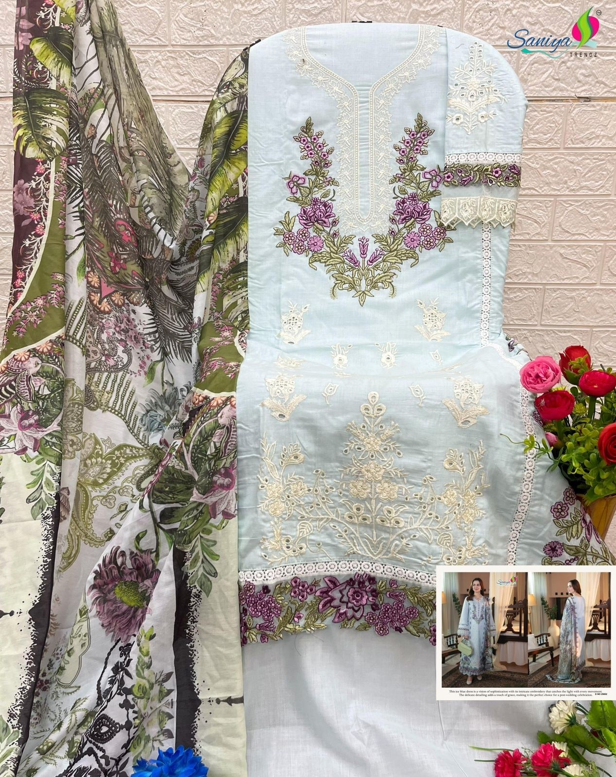 SANIYA TRENDZ 25001 25002 25003 25004 25005 OMBRE VOL 25 SINGLE PIECE PAKISTANI SUITS