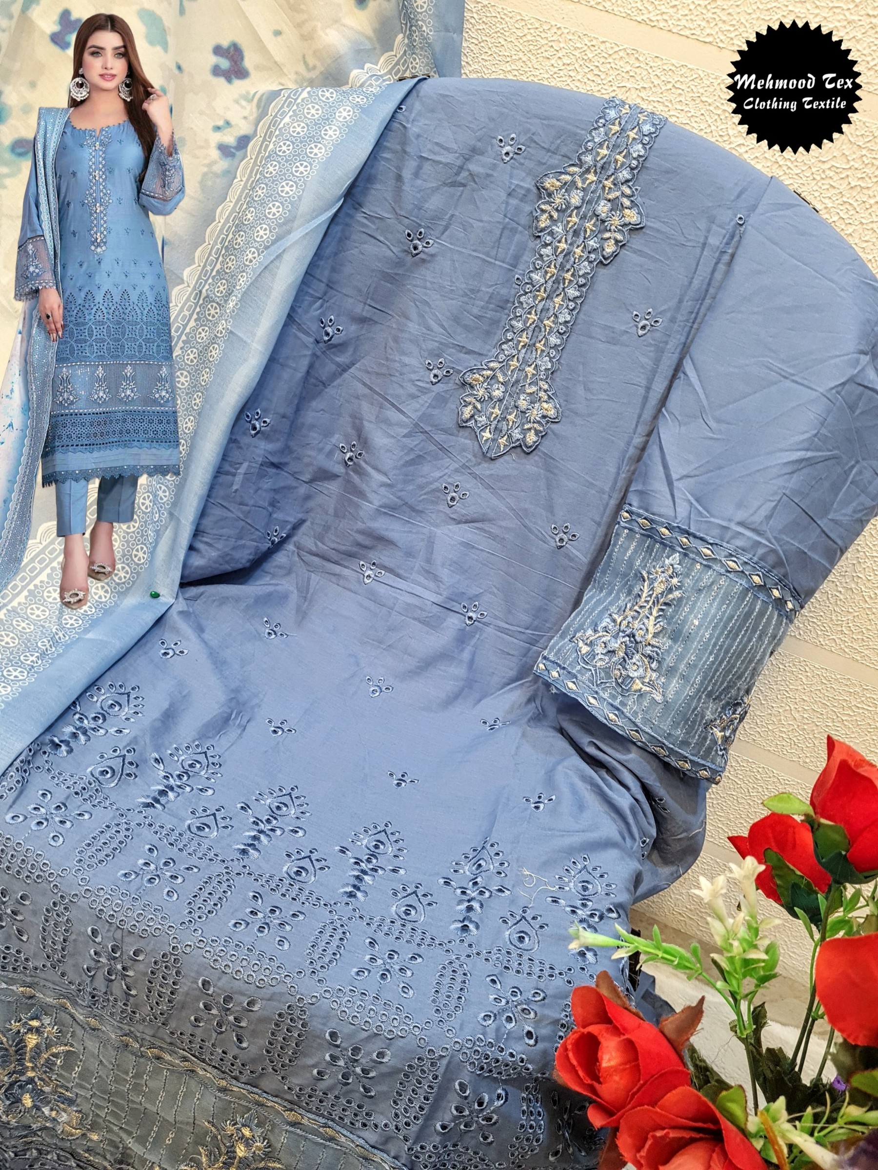MEHMOOD TEX M 57 PAKISTANI SUITS MANUFACTURER