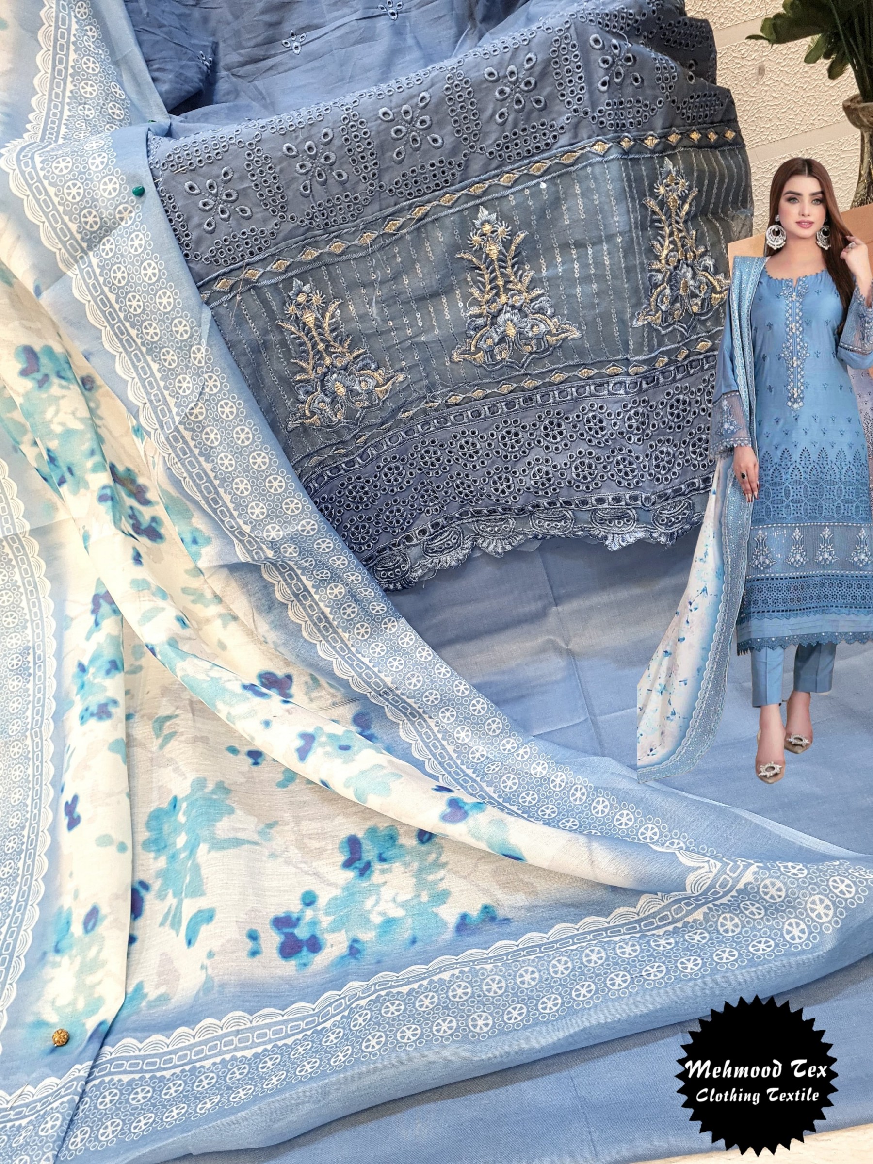 MEHMOOD TEX M 57 PAKISTANI SUITS MANUFACTURER