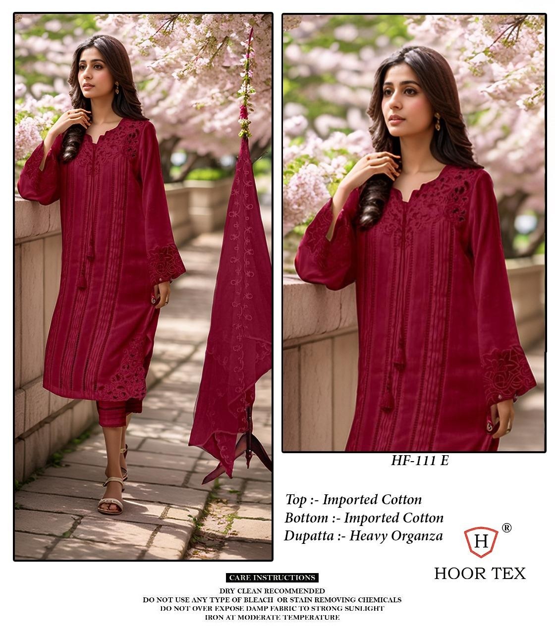 HOOR TEX HF 111 ABCDE PAKISTANI SUITS SINGLE BUY ONLINE