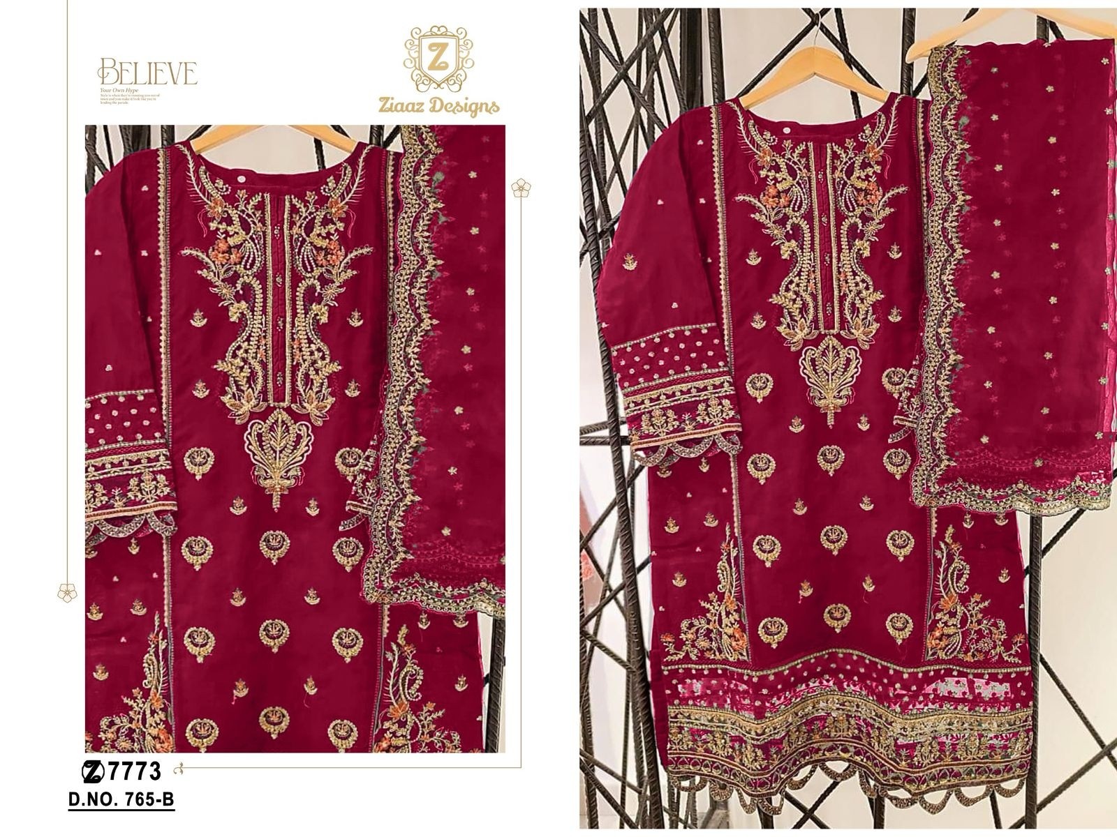 ZIAAZ DESIGNS 765 B STYLISH ONLINE SHOPPING BUY SALWAR SUITS