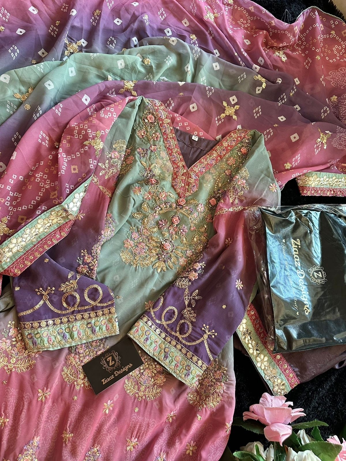 ZIAAZ DESIGNS 474 LATEST SALWAR SUITS SEMI STITCHED