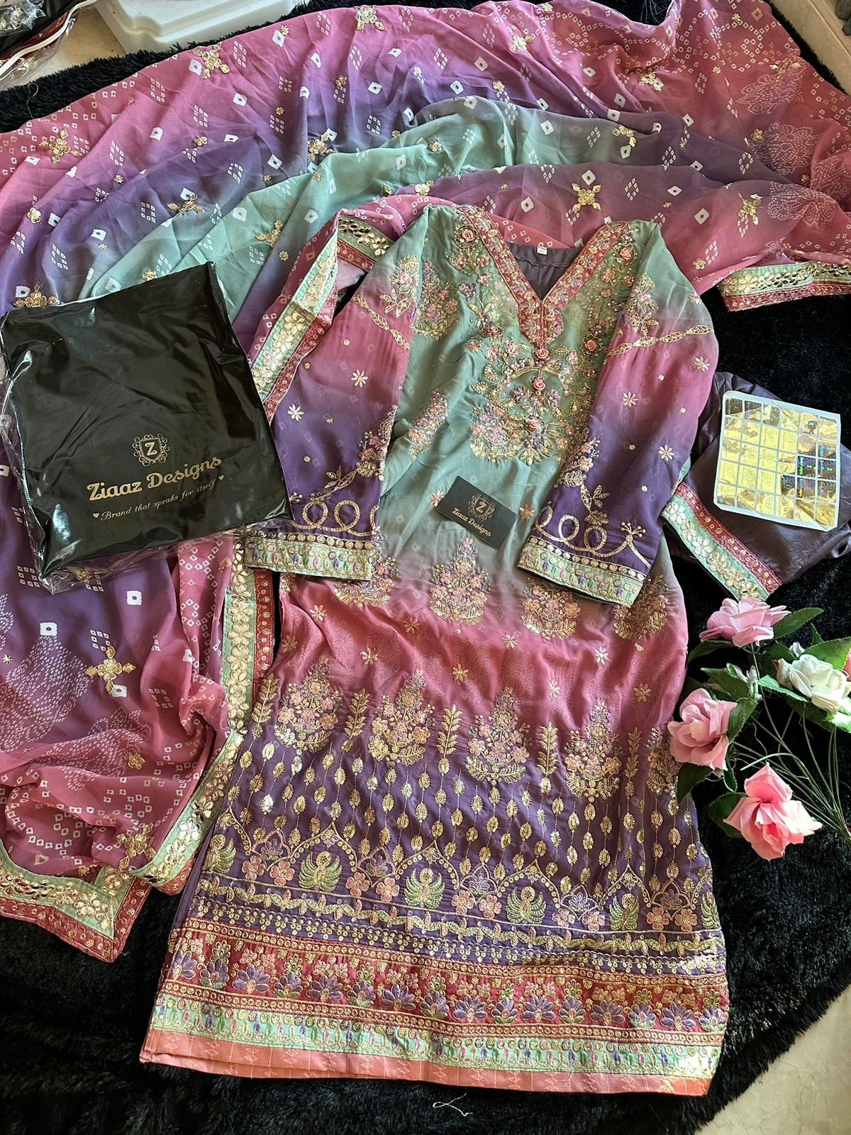 ZIAAZ DESIGNS 474 LATEST SALWAR SUITS SEMI STITCHED