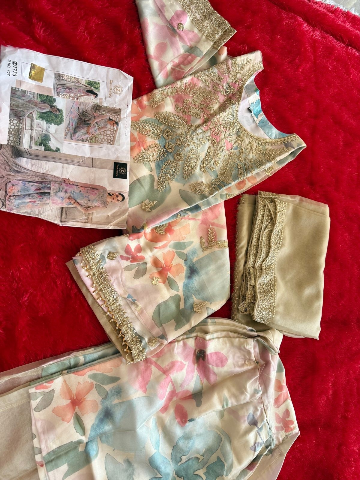 ZIAAZ DESIGNS 707 SALWAR SUITS SEMI STITCHED