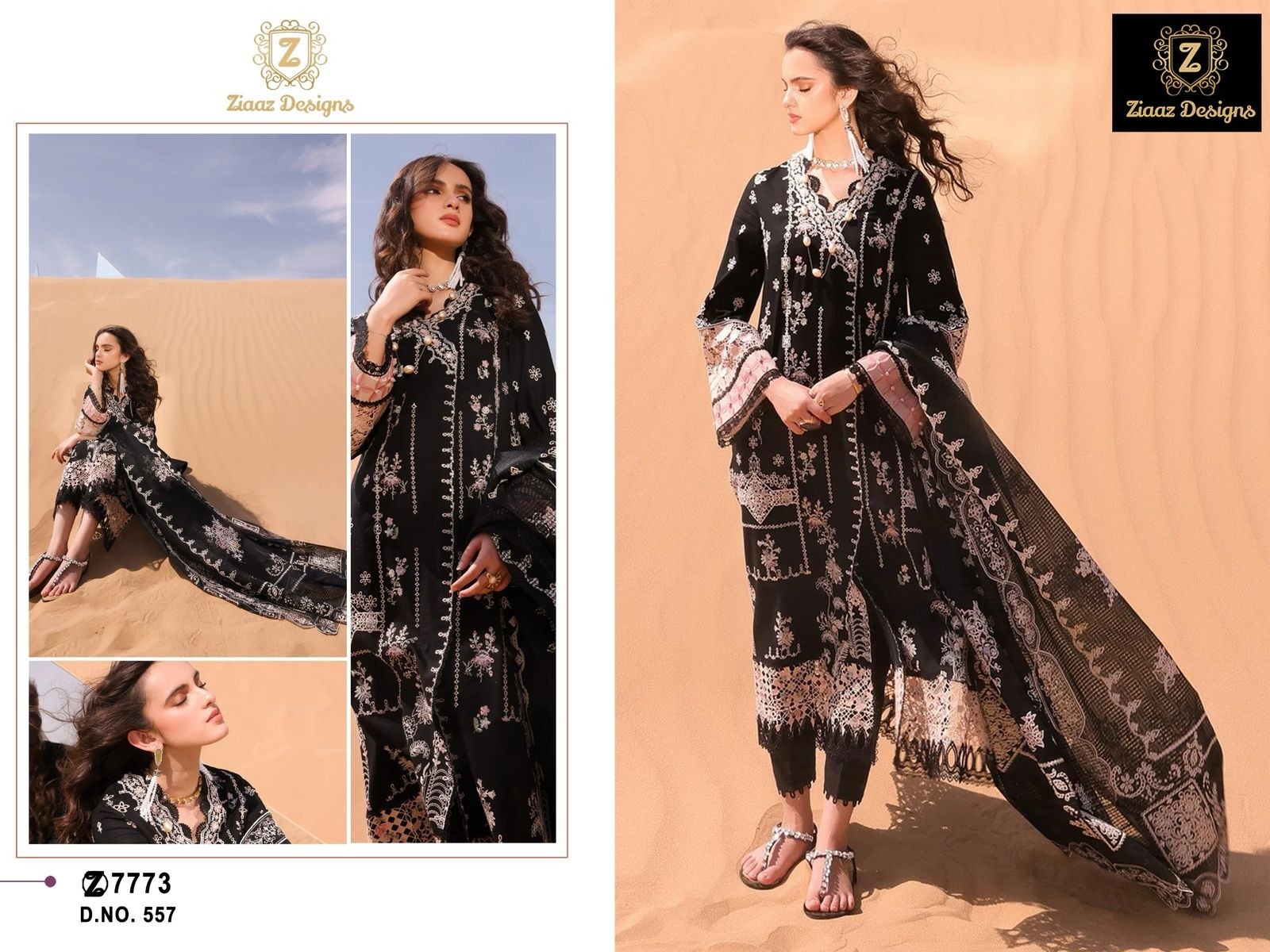 ZIAAZ DESIGNS 608 A B C D PAKISTANI SALWAR KAMEEZ SINGLE BY ONLINE