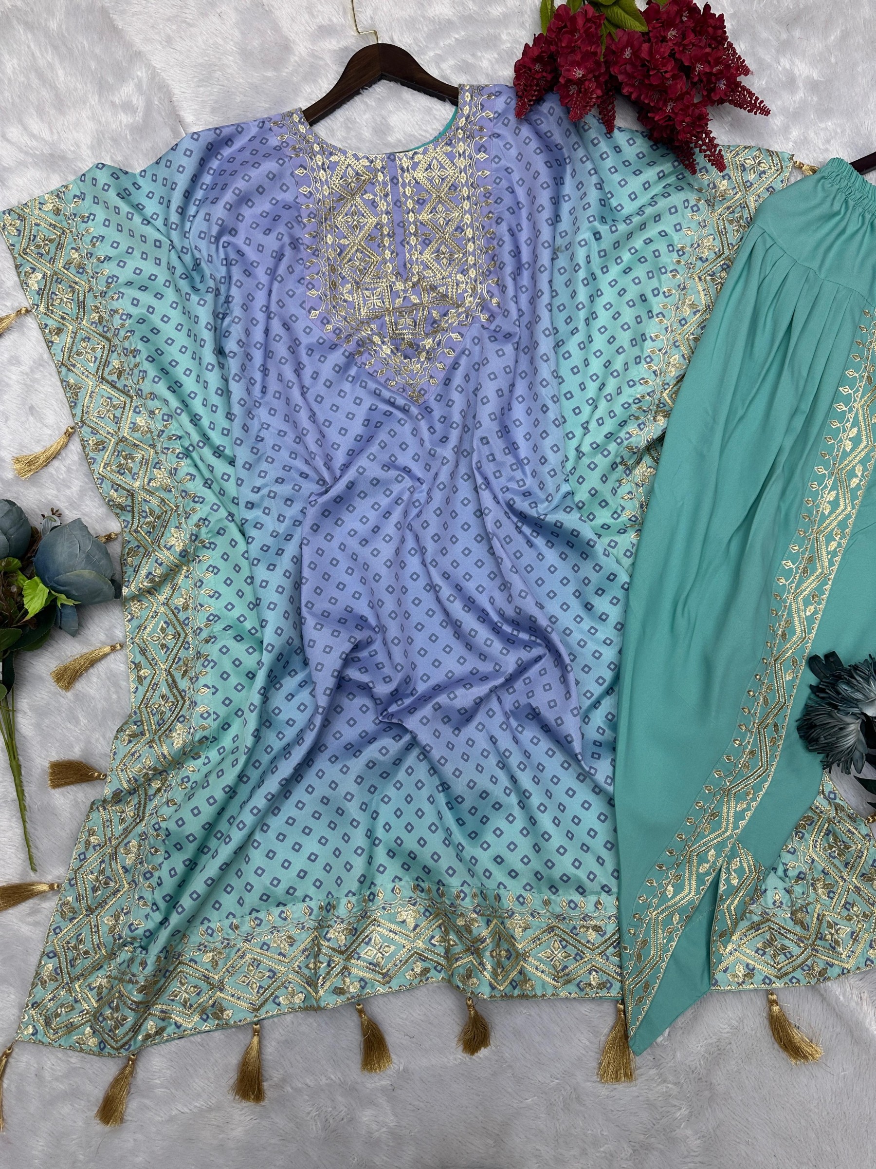 HK 1674 KAFTAN PAKISTANI SUITS